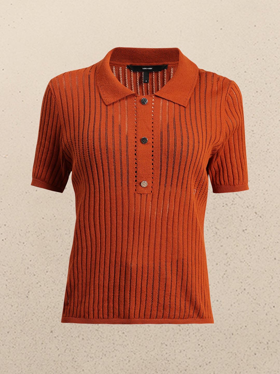 Brown Knitted Polo