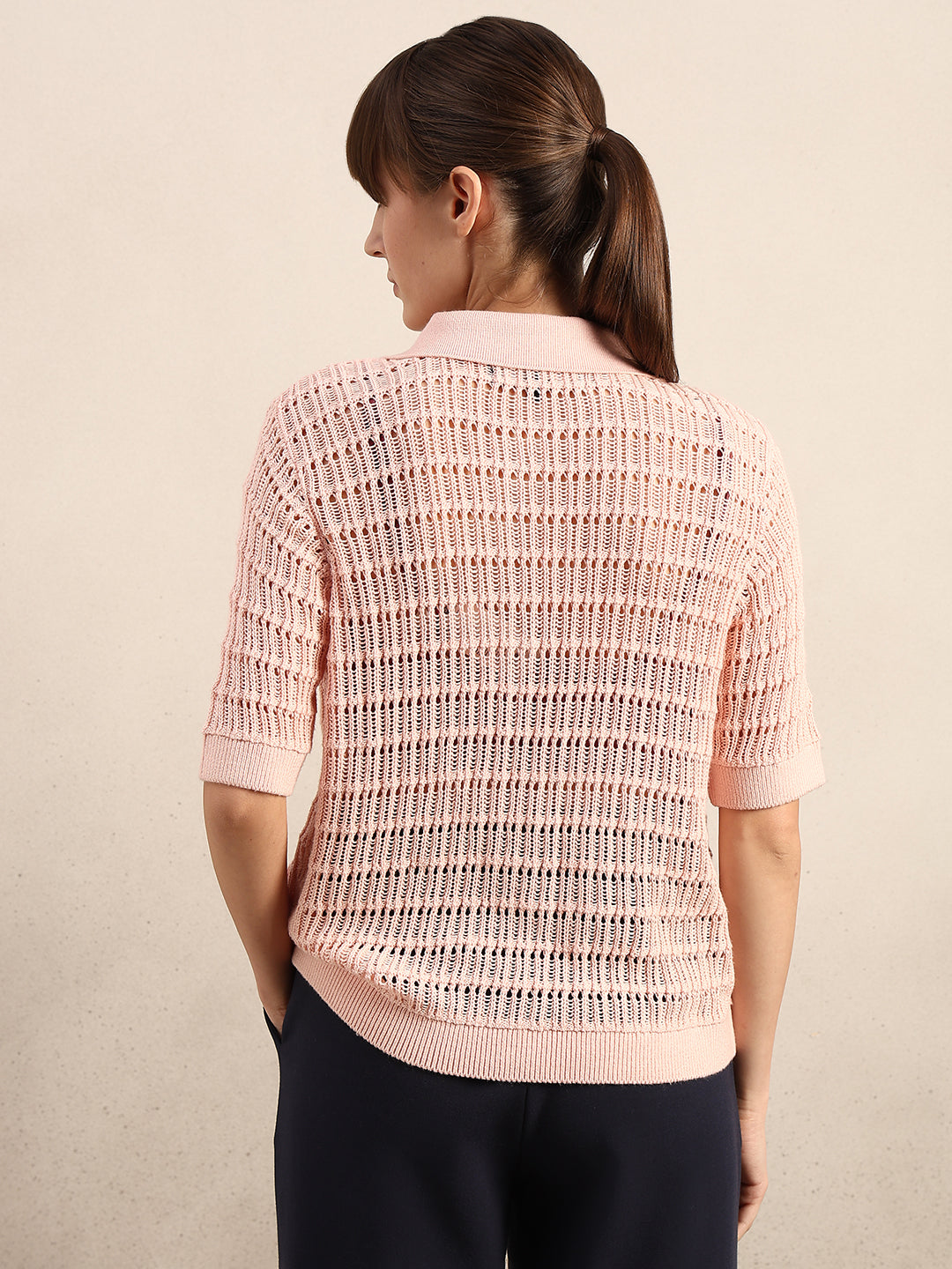 Textured Knitted Polo