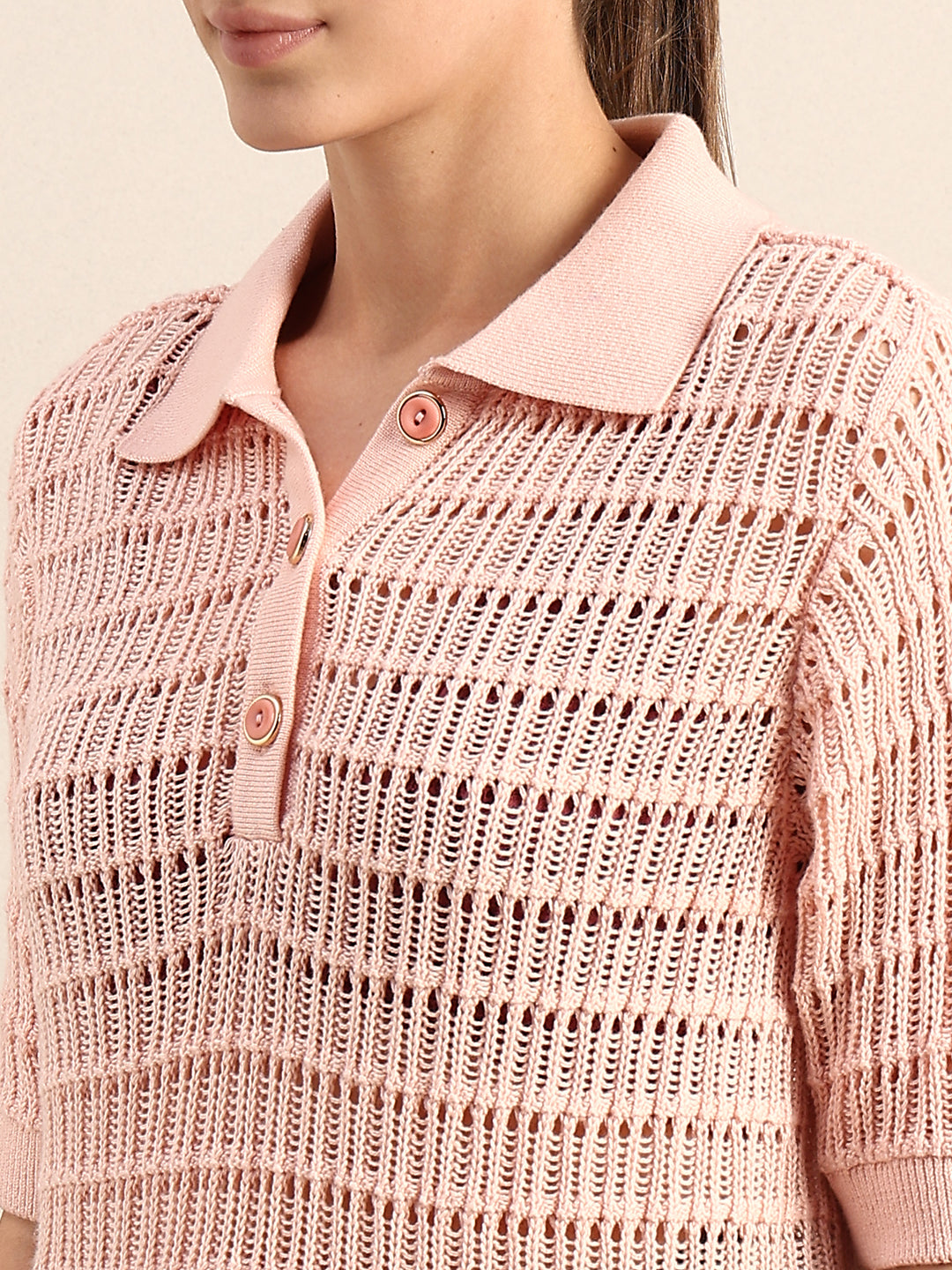 Textured Knitted Polo