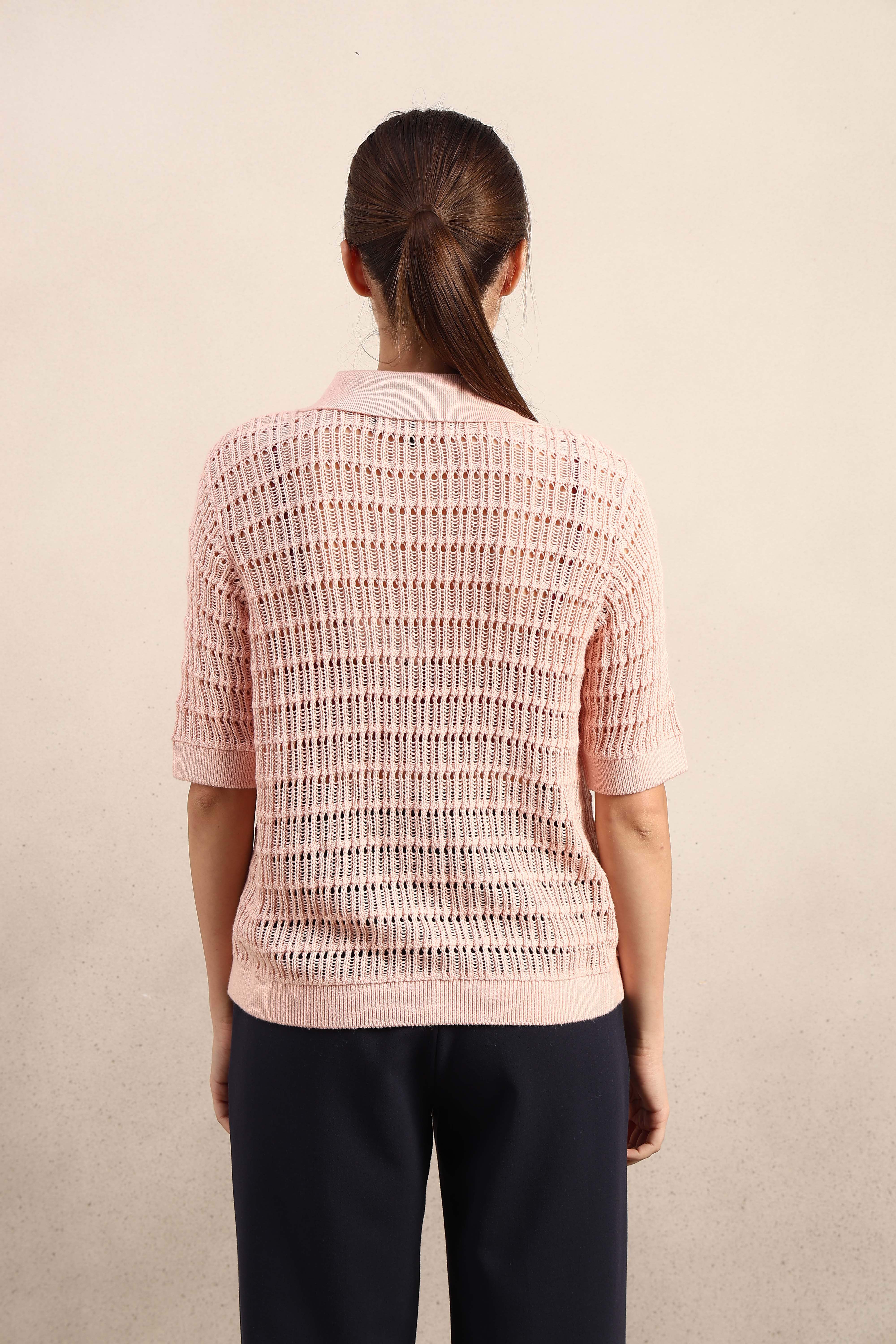 Textured Knitted Polo