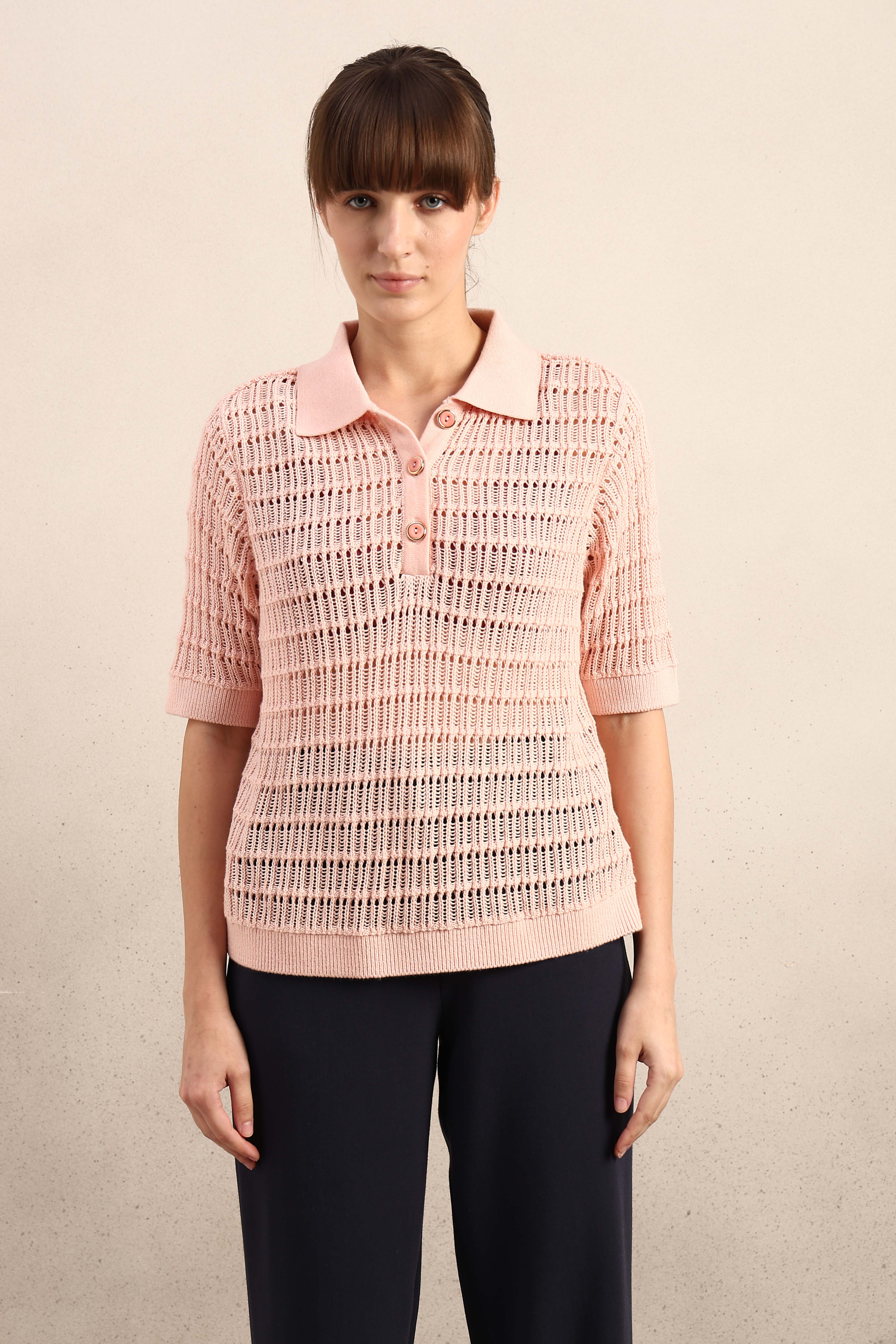 Textured Knitted Polo