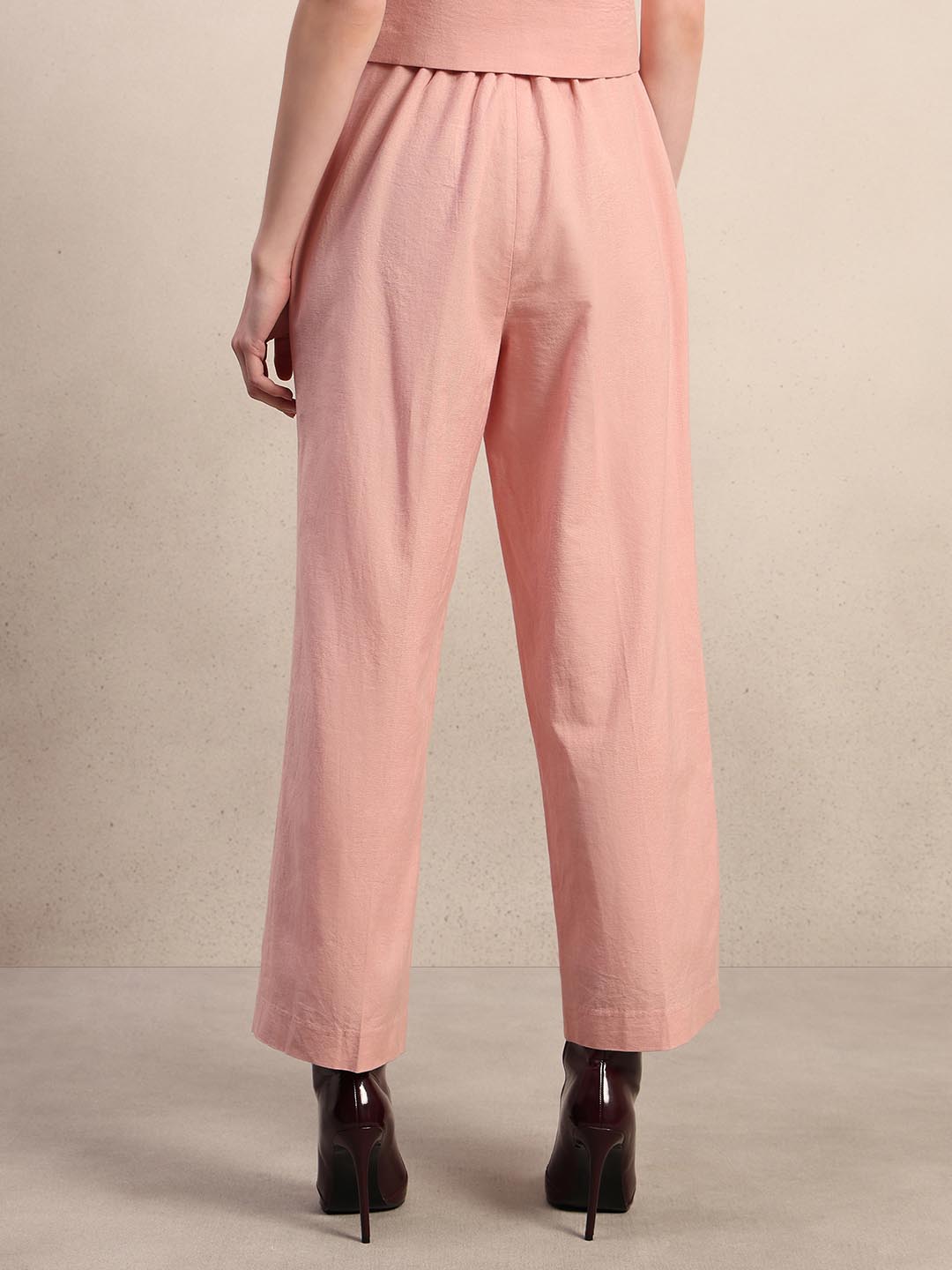 Pink Straight Fit Pants