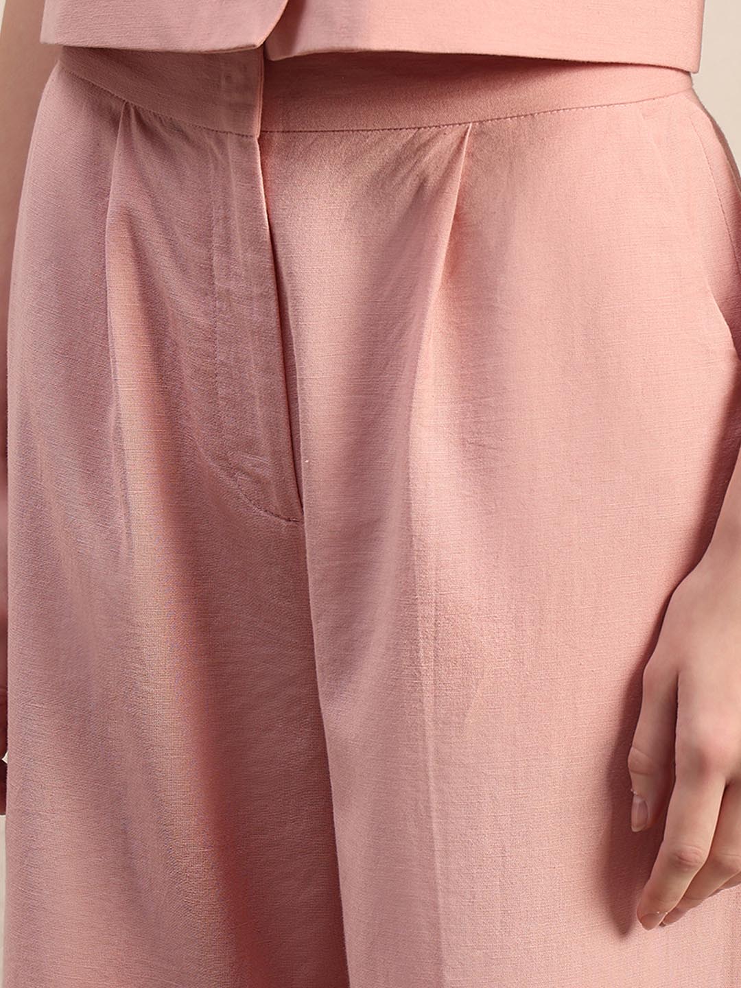 Pink Straight Fit Pants