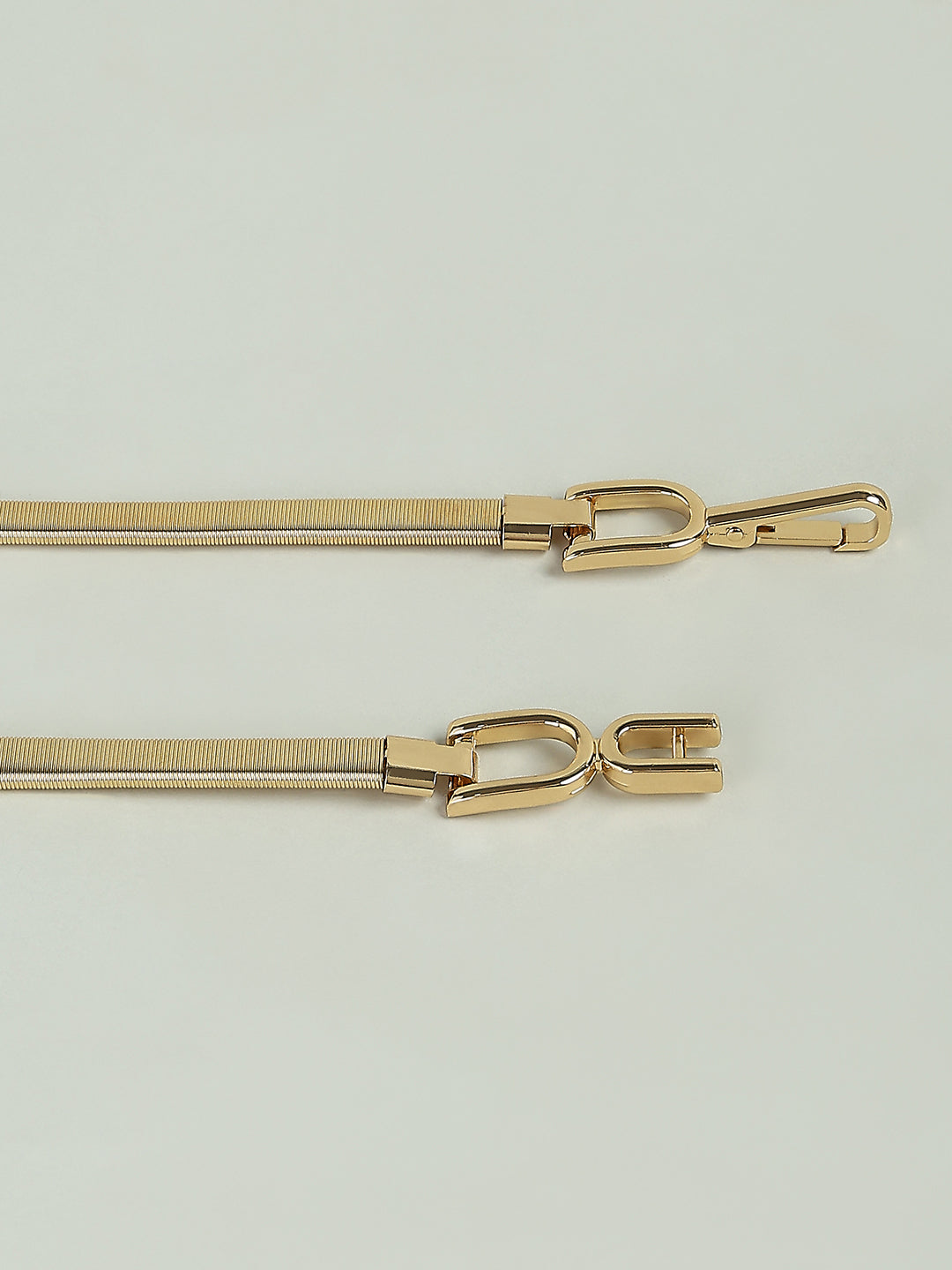 Slim Gold Metallic Buckle Belt