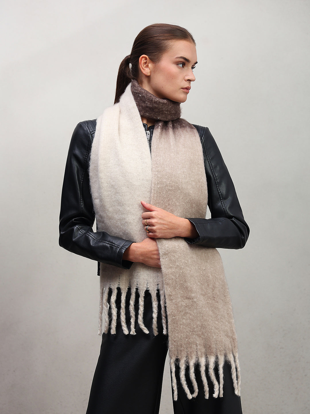 Narrow Ombre Long Scarf