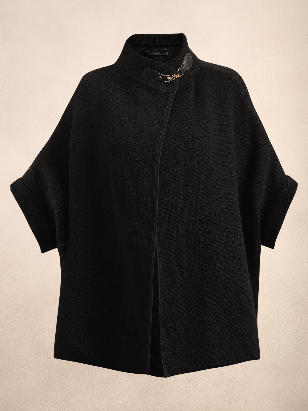 Black Knit Poncho