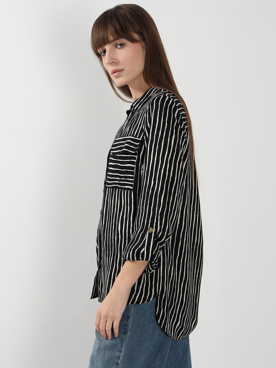 VERO MODA Black & White Striped Shirt