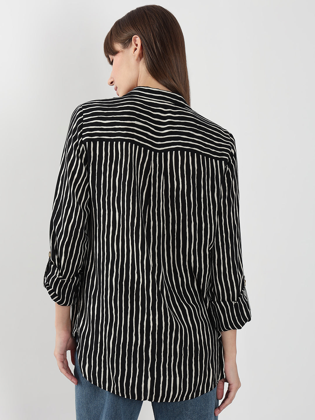 VERO MODA Black & White Striped Shirt