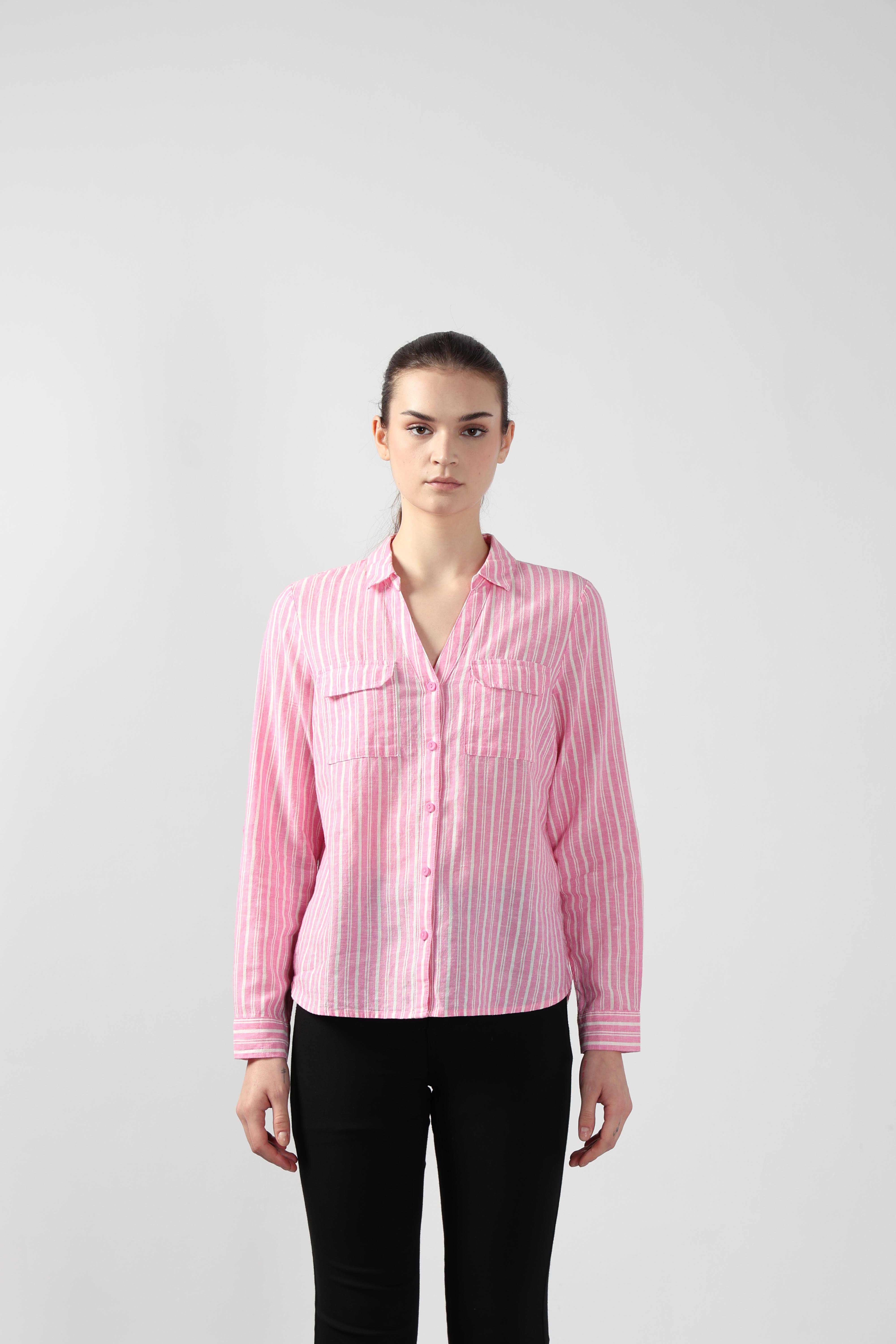 Pink Striped Shirt