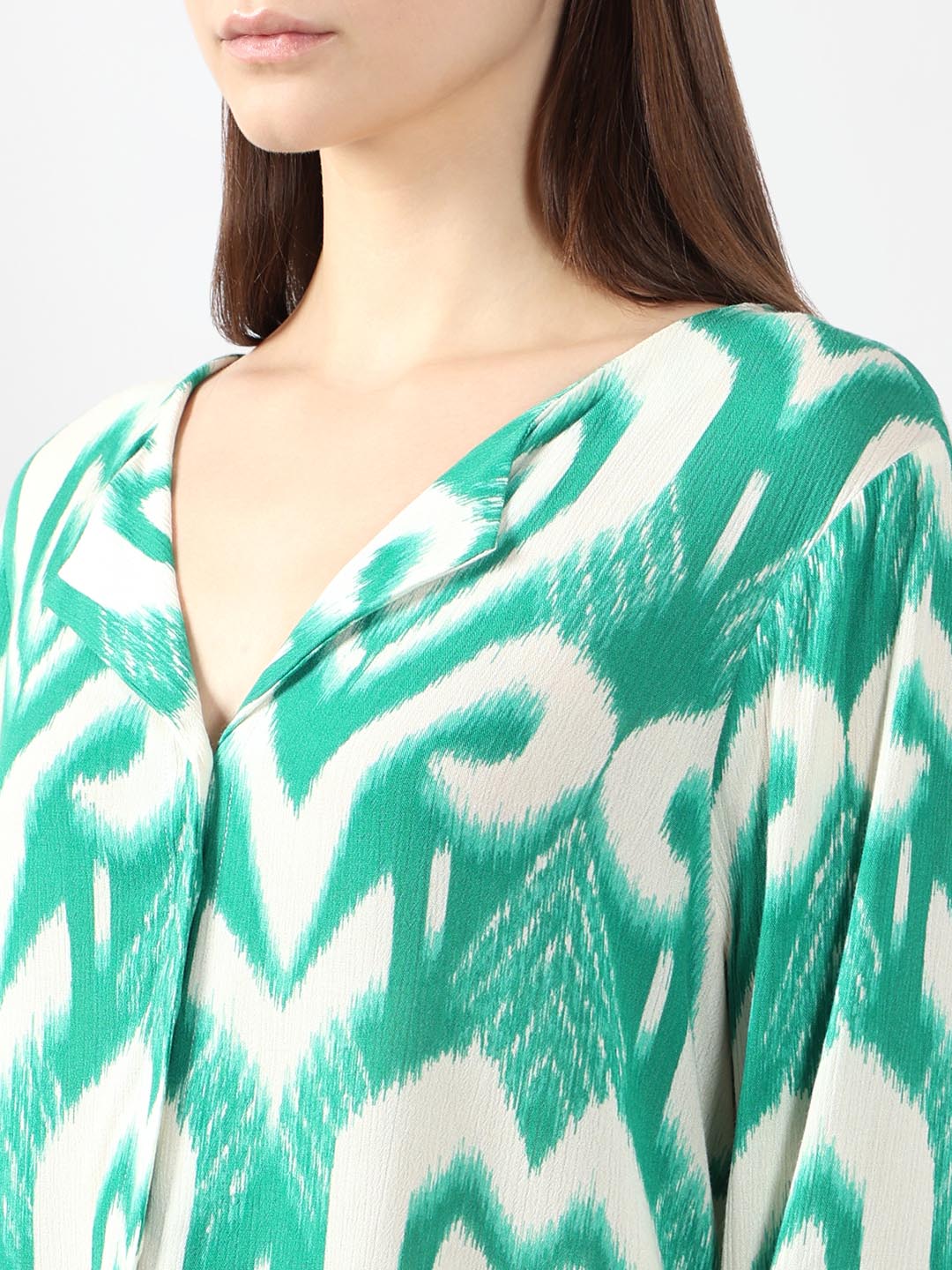 Vero Moda Green Abstract Print Shirt