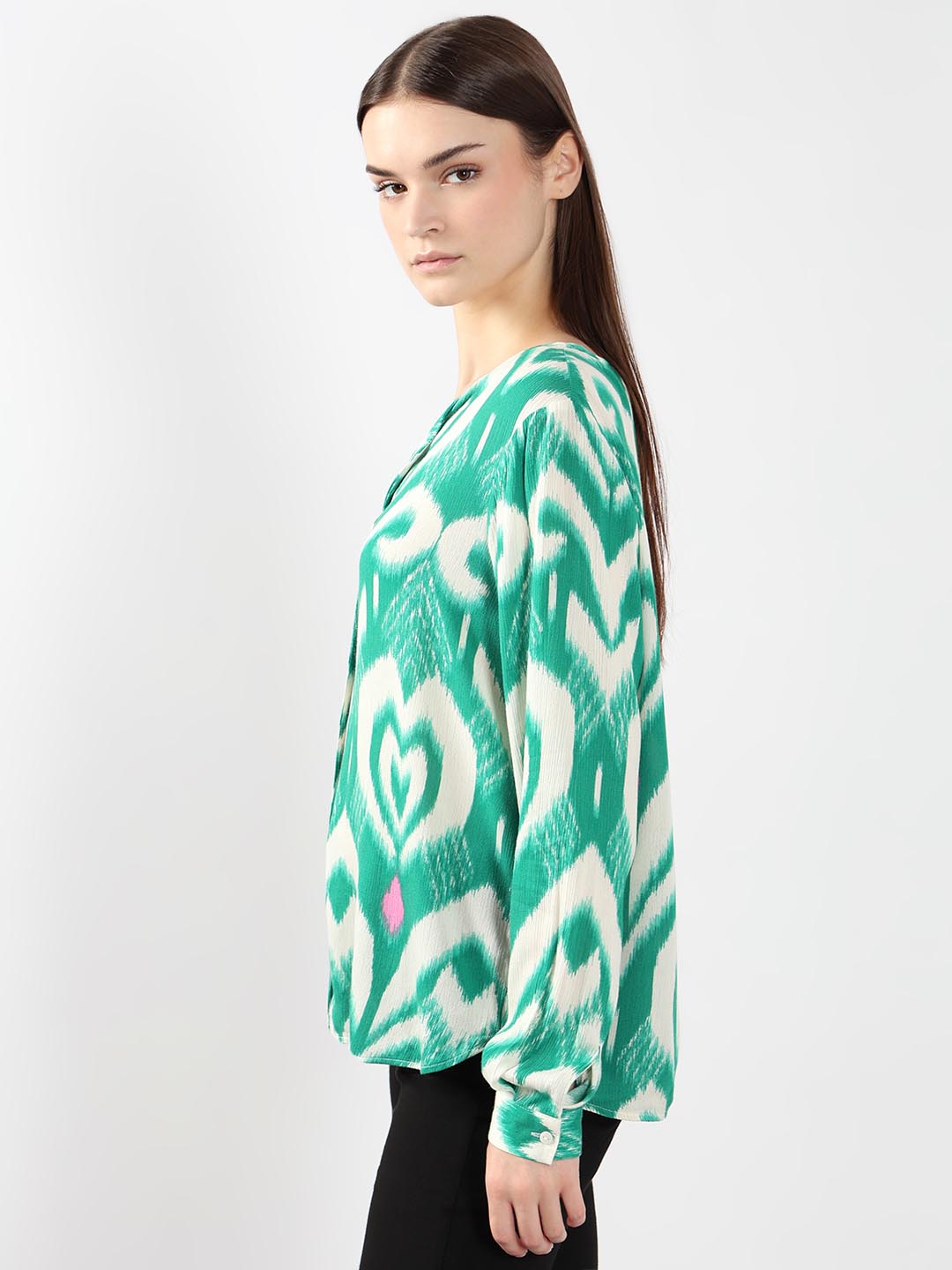 Vero Moda Green Abstract Print Shirt