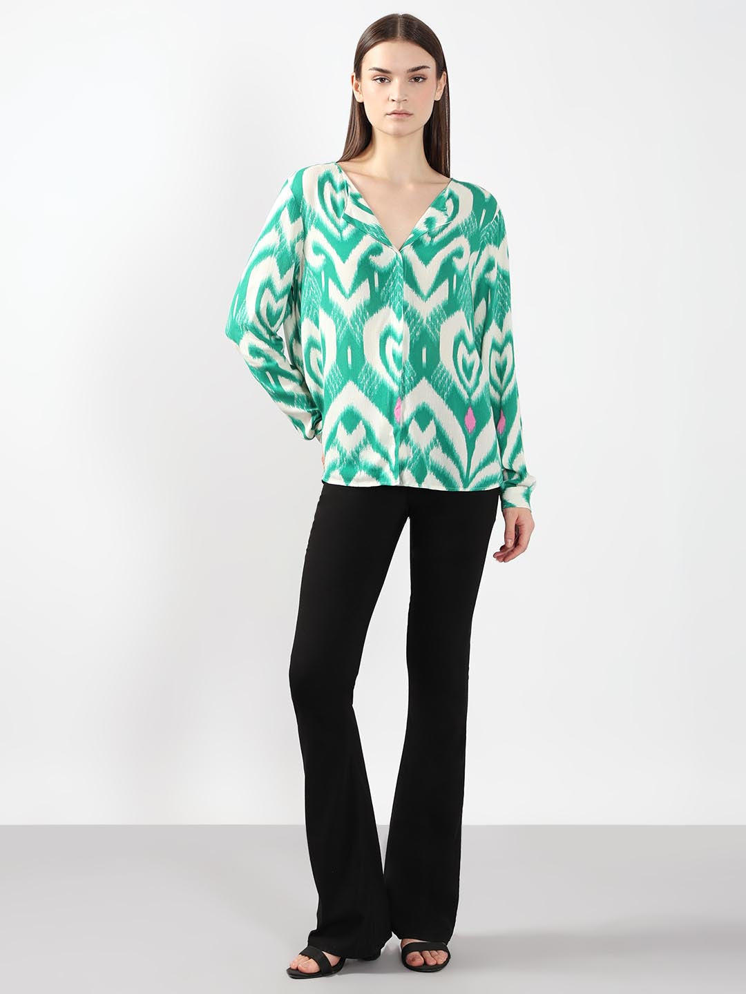 Vero Moda Green Abstract Print Shirt