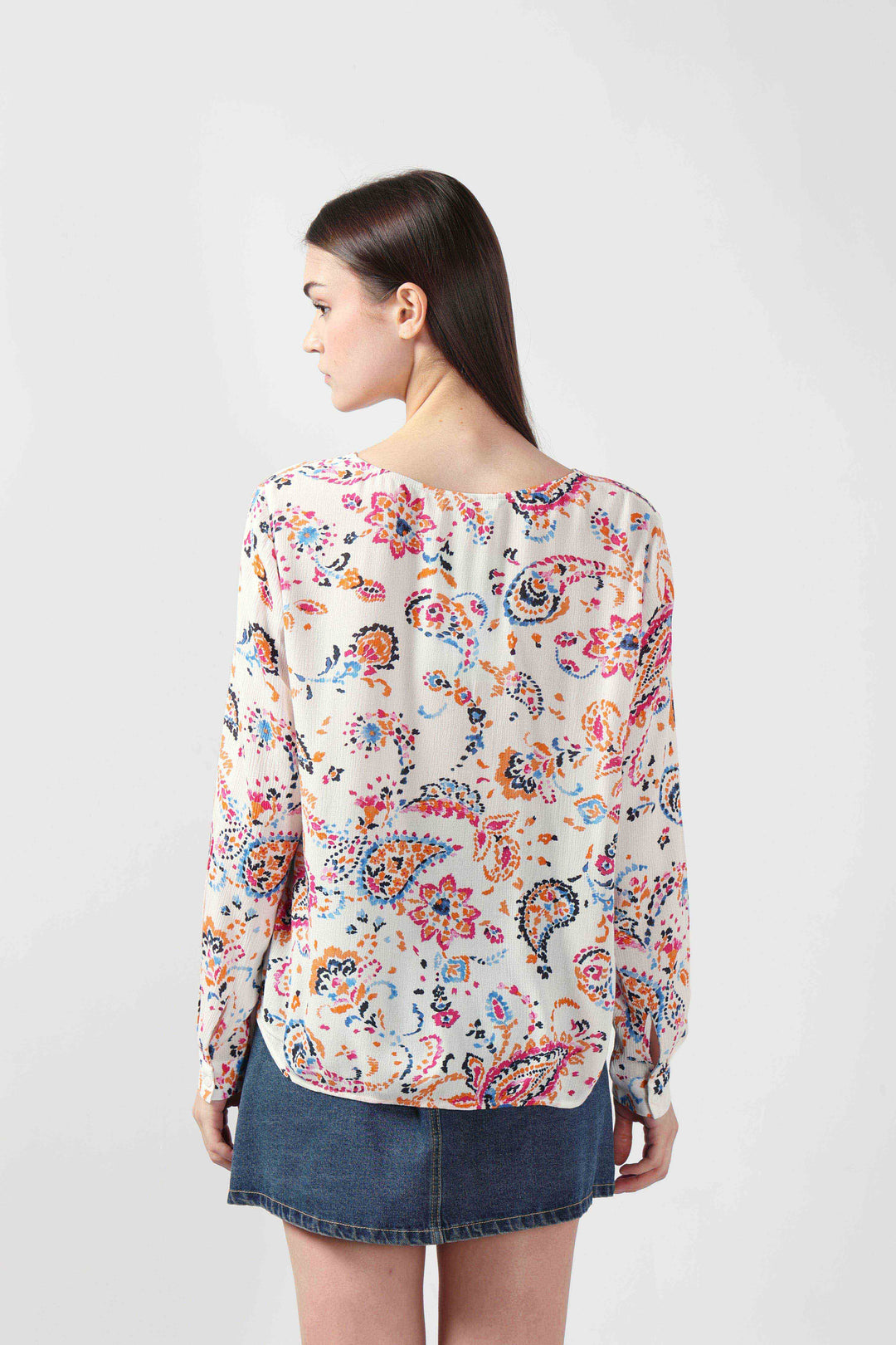 Vero Moda White Printed Viscose Shirt