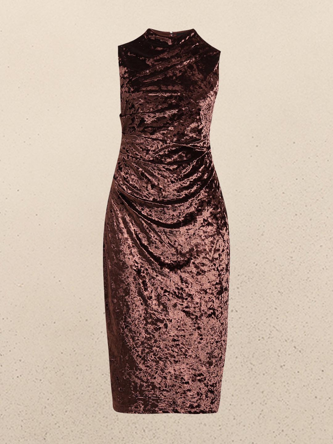 Brown Bodycon Midaxi Dress