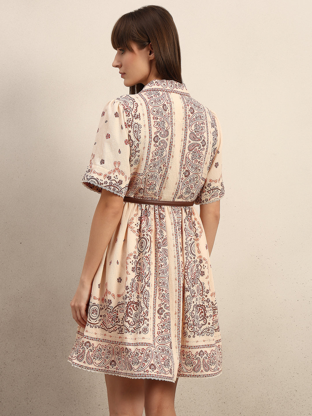 Boho Printed Shirt Dress