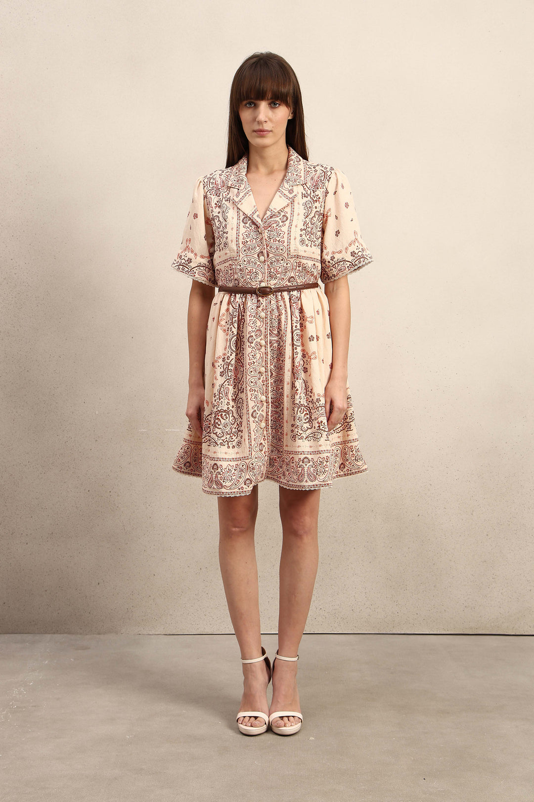 Boho Printed Shirt Dress