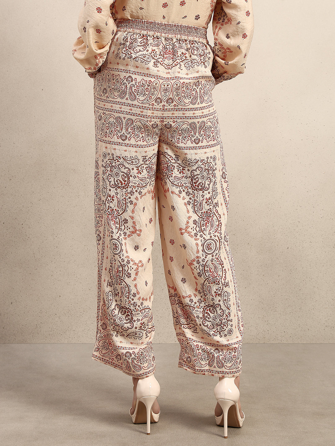 Printed Wide Leg Pants