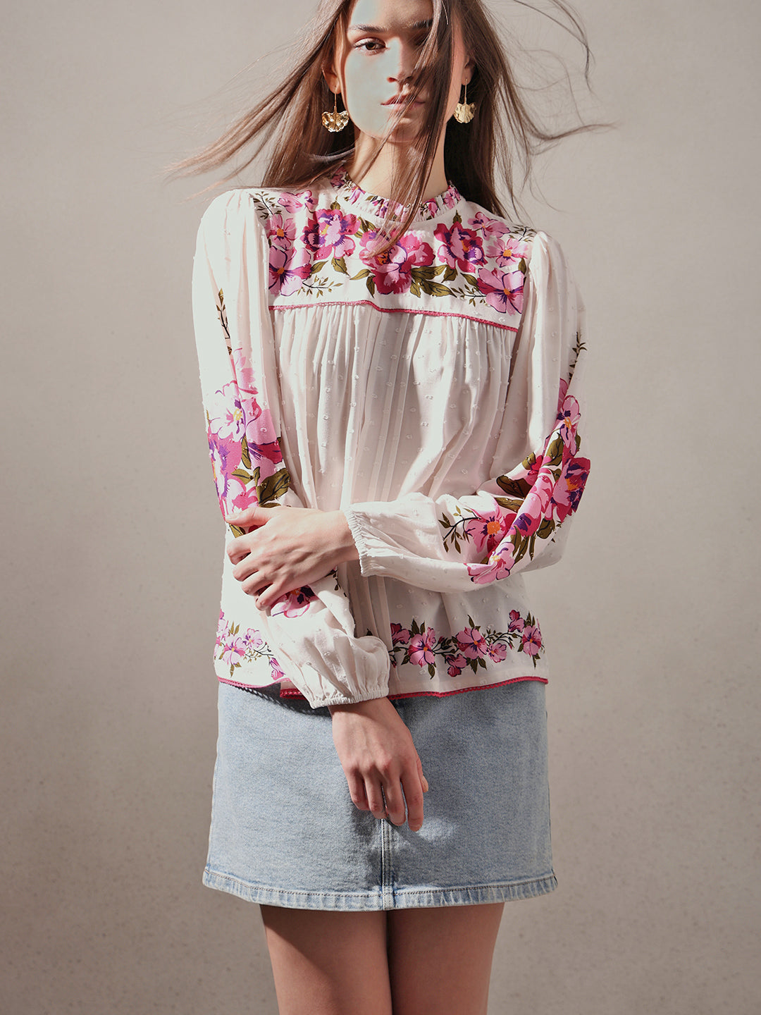 Floral Embroidered Top