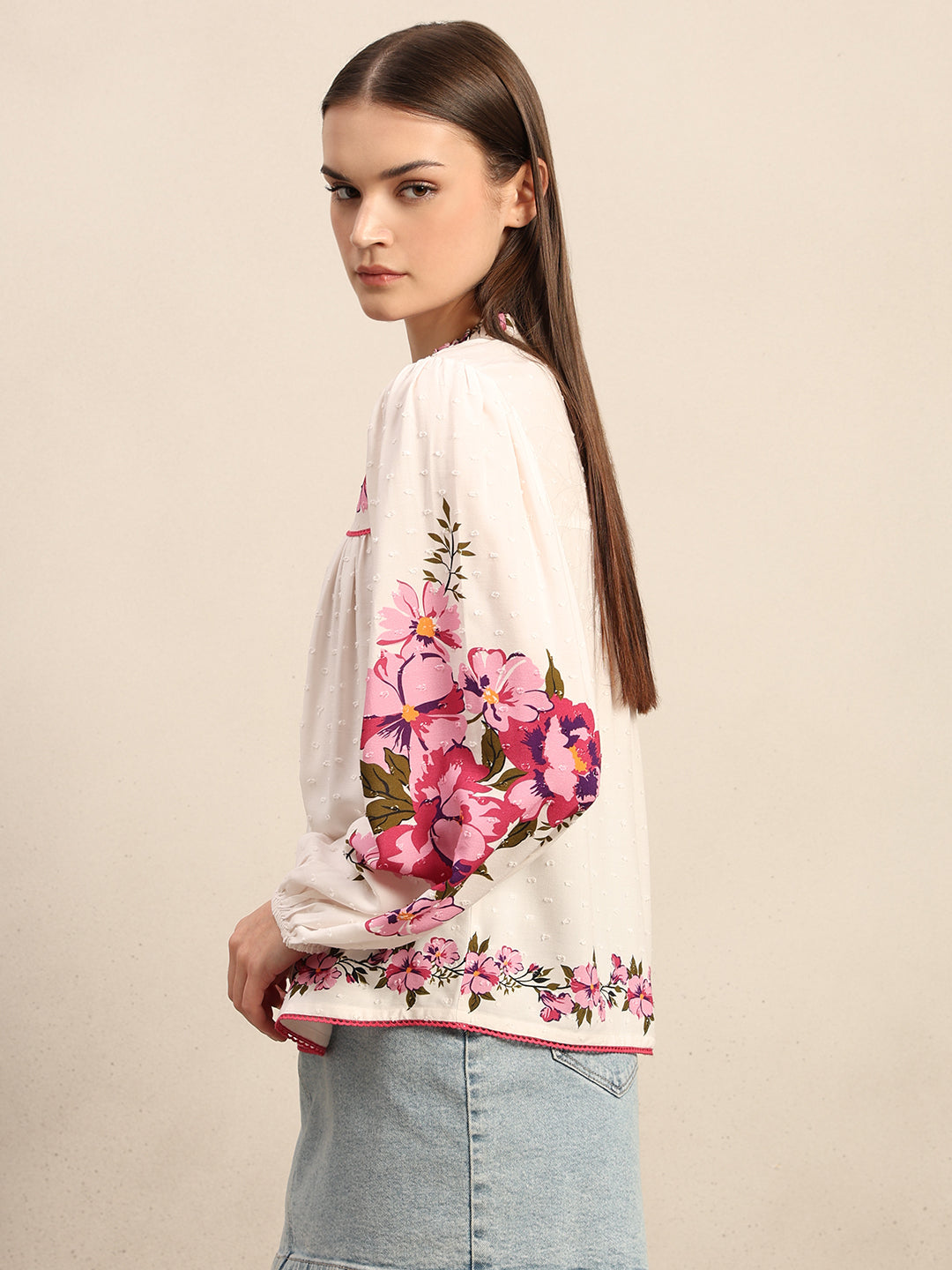 Floral Embroidered Top