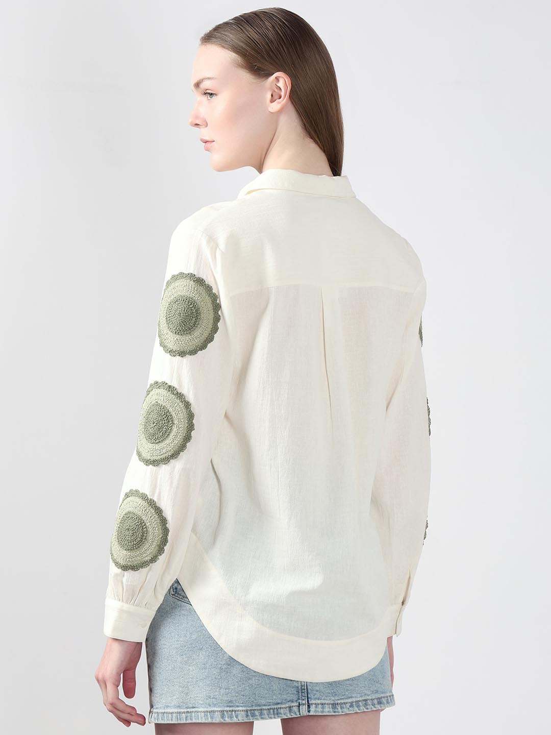 White Embroidered Shirt