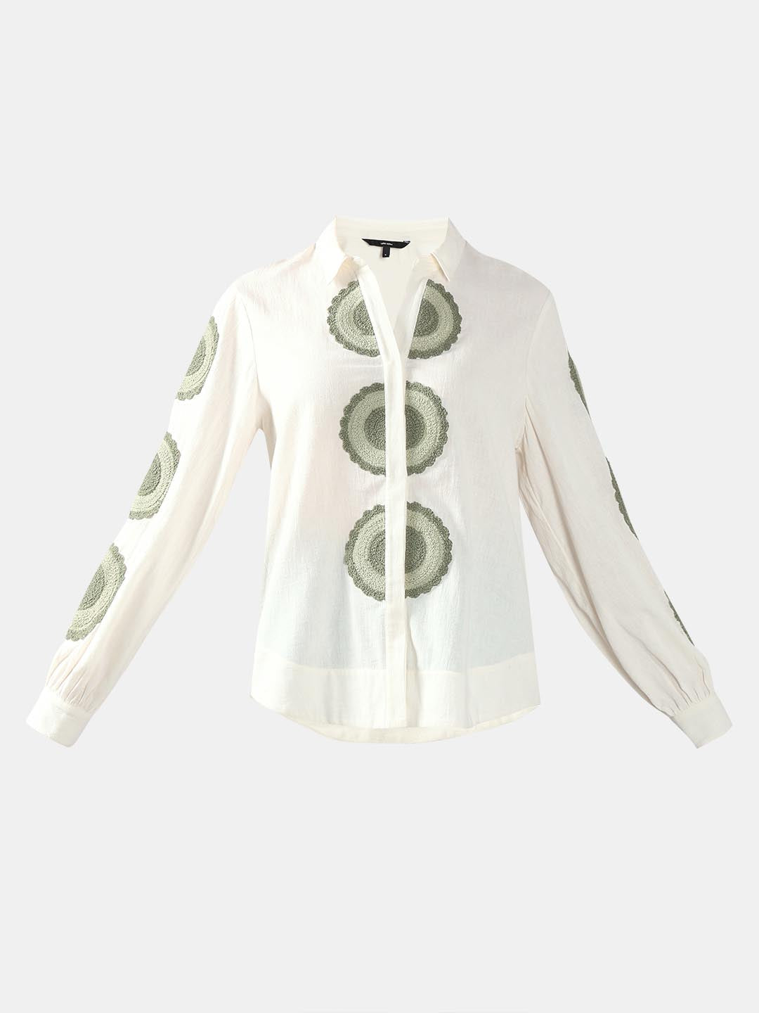 White Embroidered Shirt