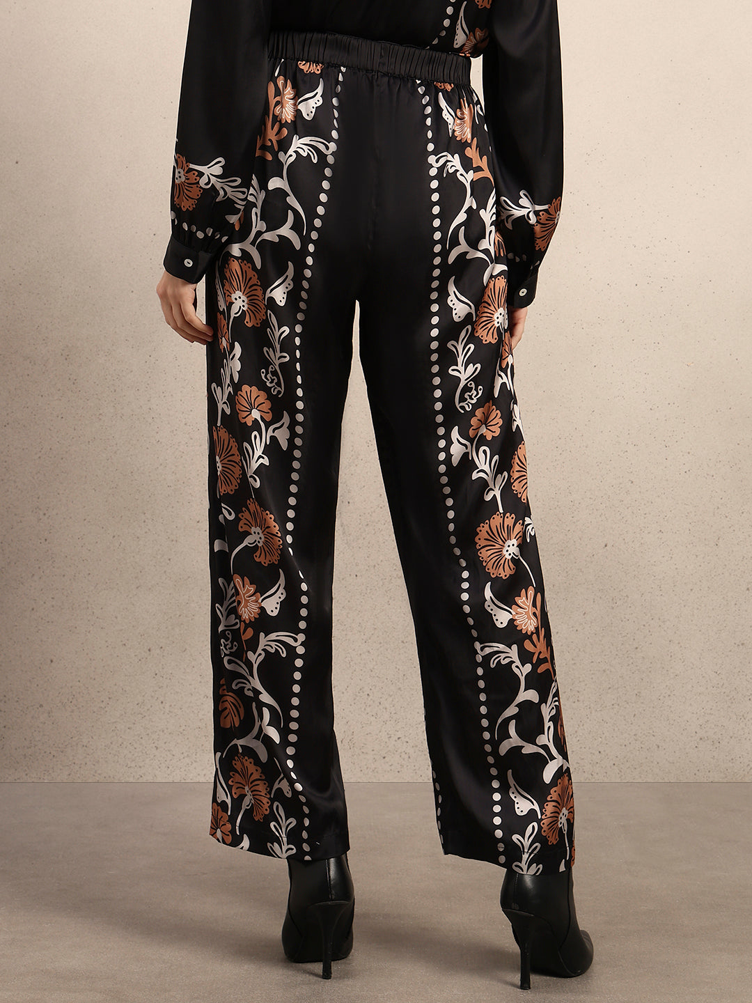 Embroidered Wide Leg Pants