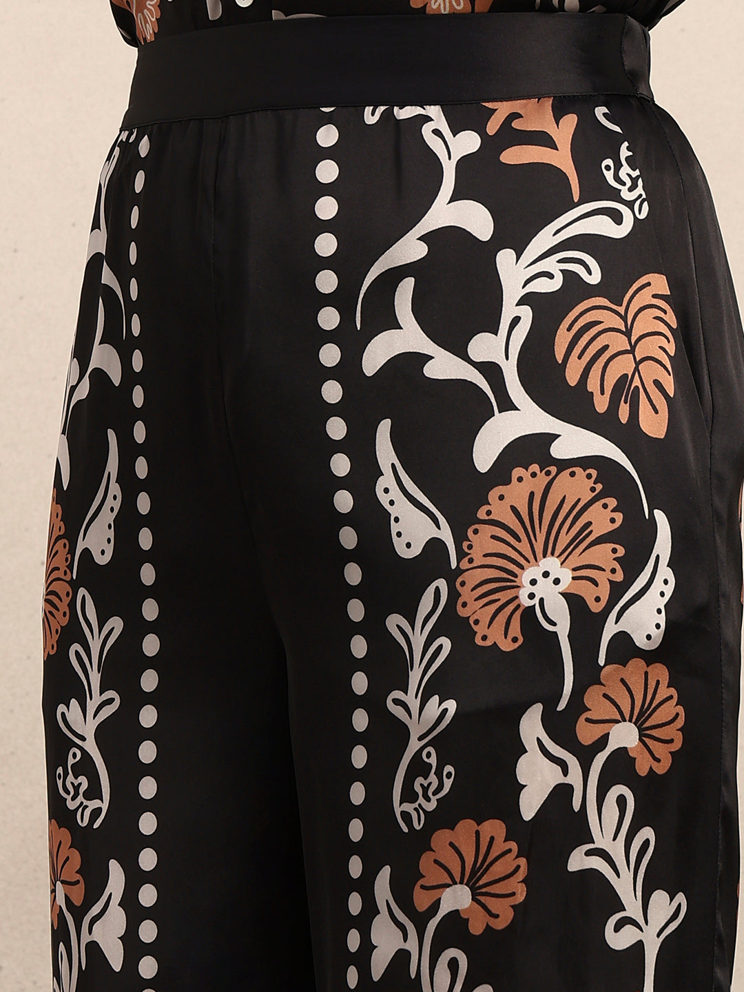 Embroidered Wide Leg Pants