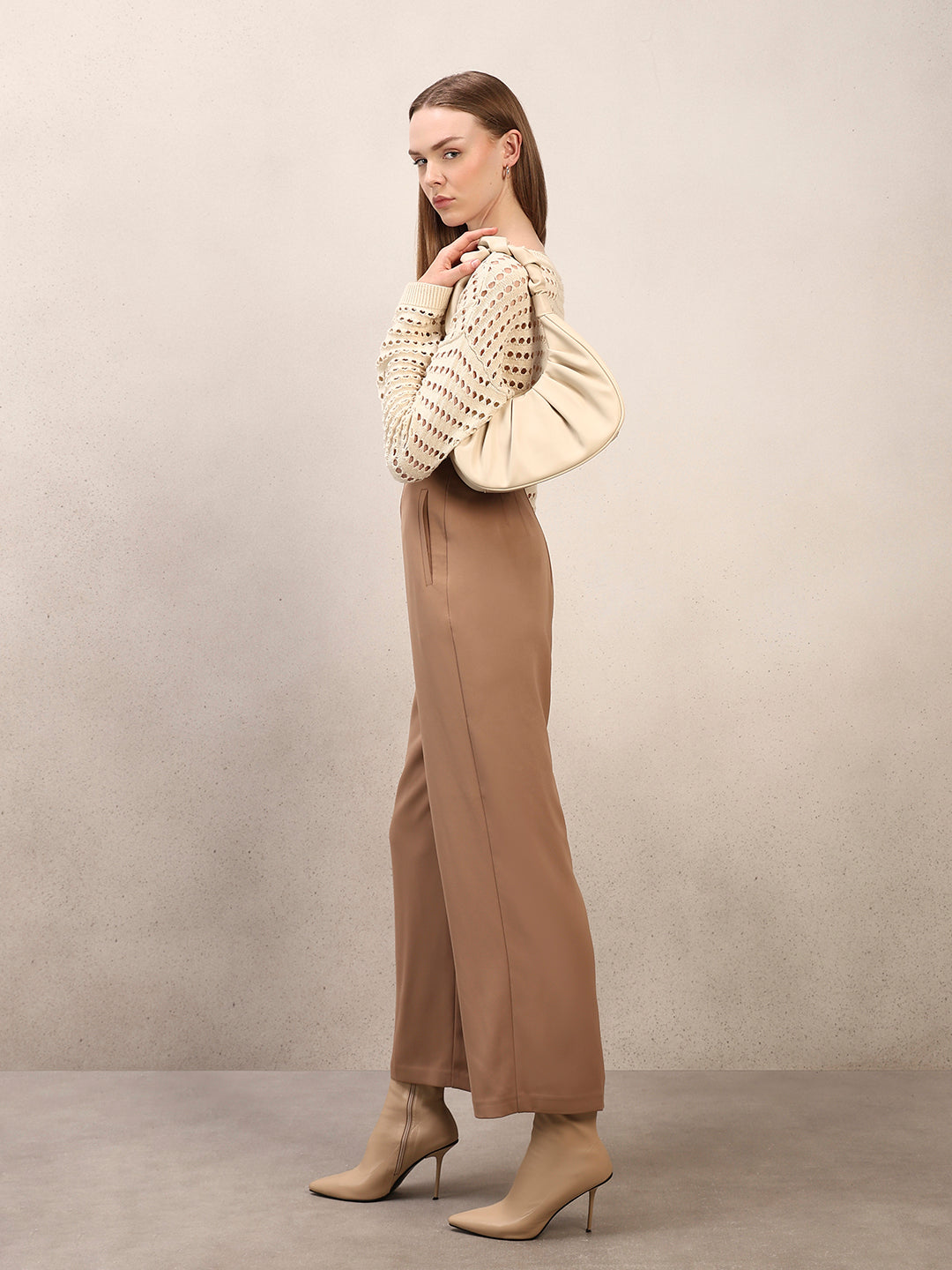 Wide Leg High Rise Pants
