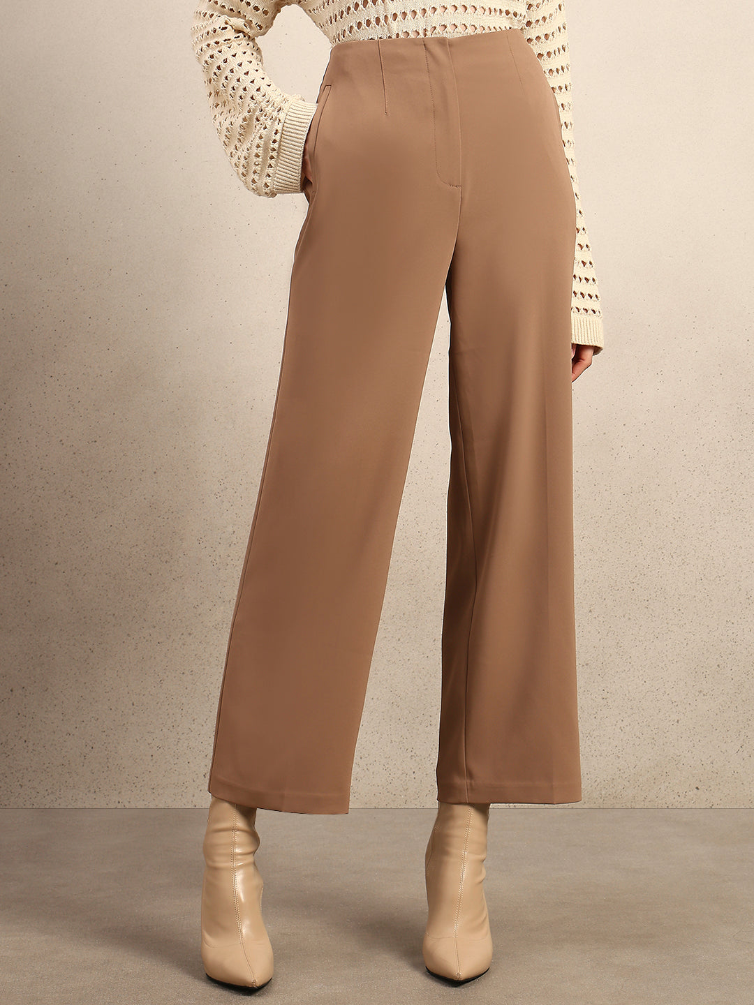 Wide Leg High Rise Pants