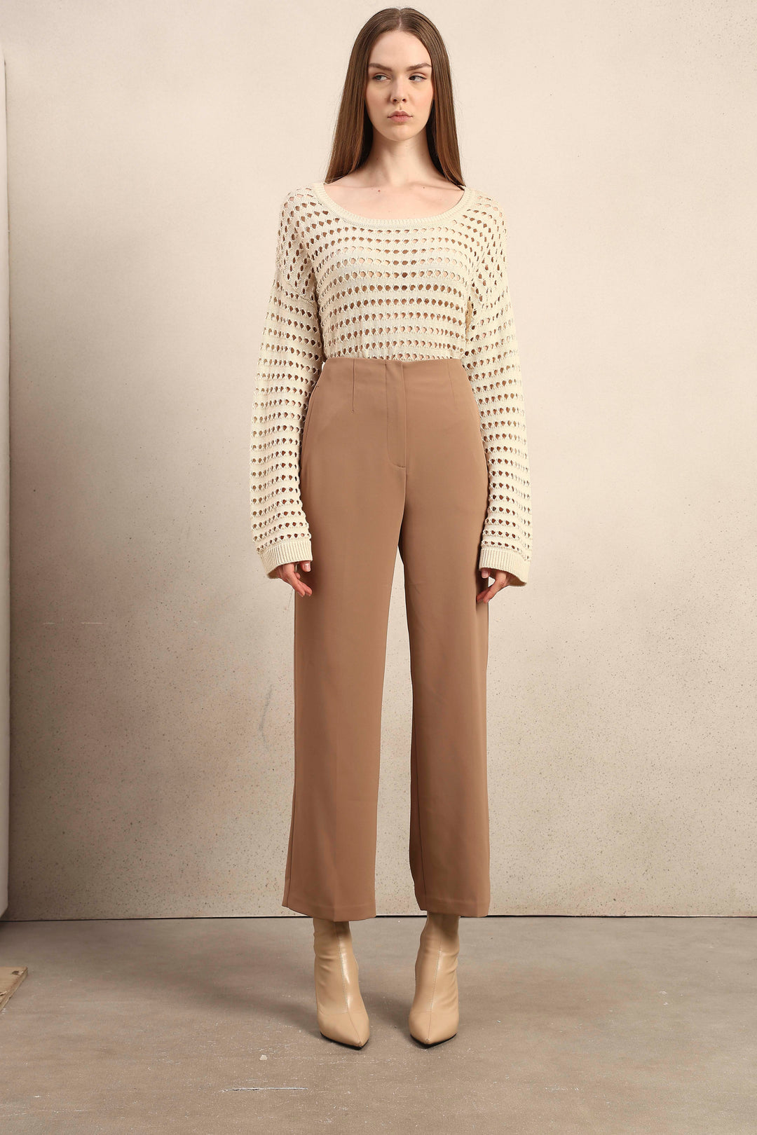 Wide Leg High Rise Pants