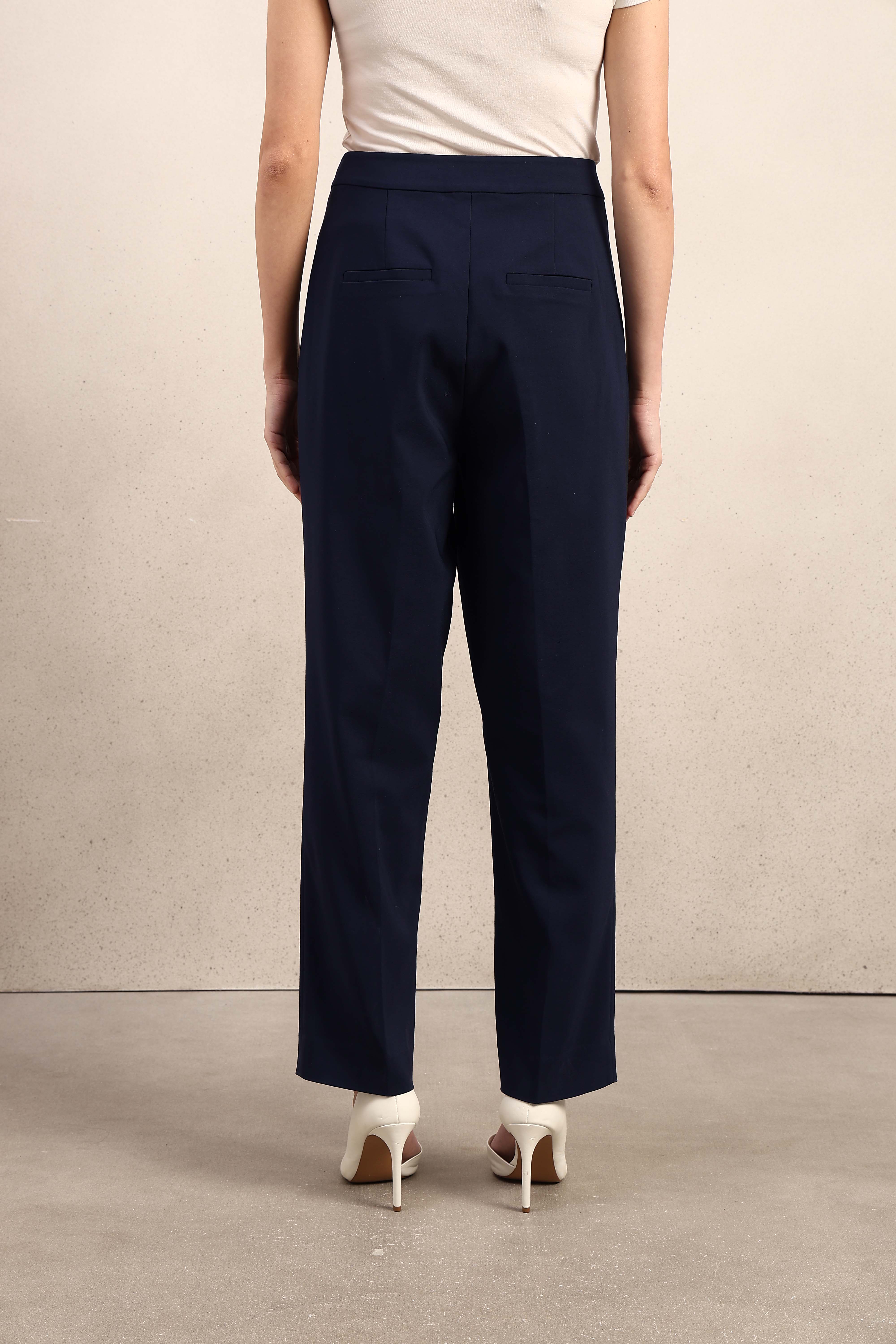 Button Detail Ankle Length Pants