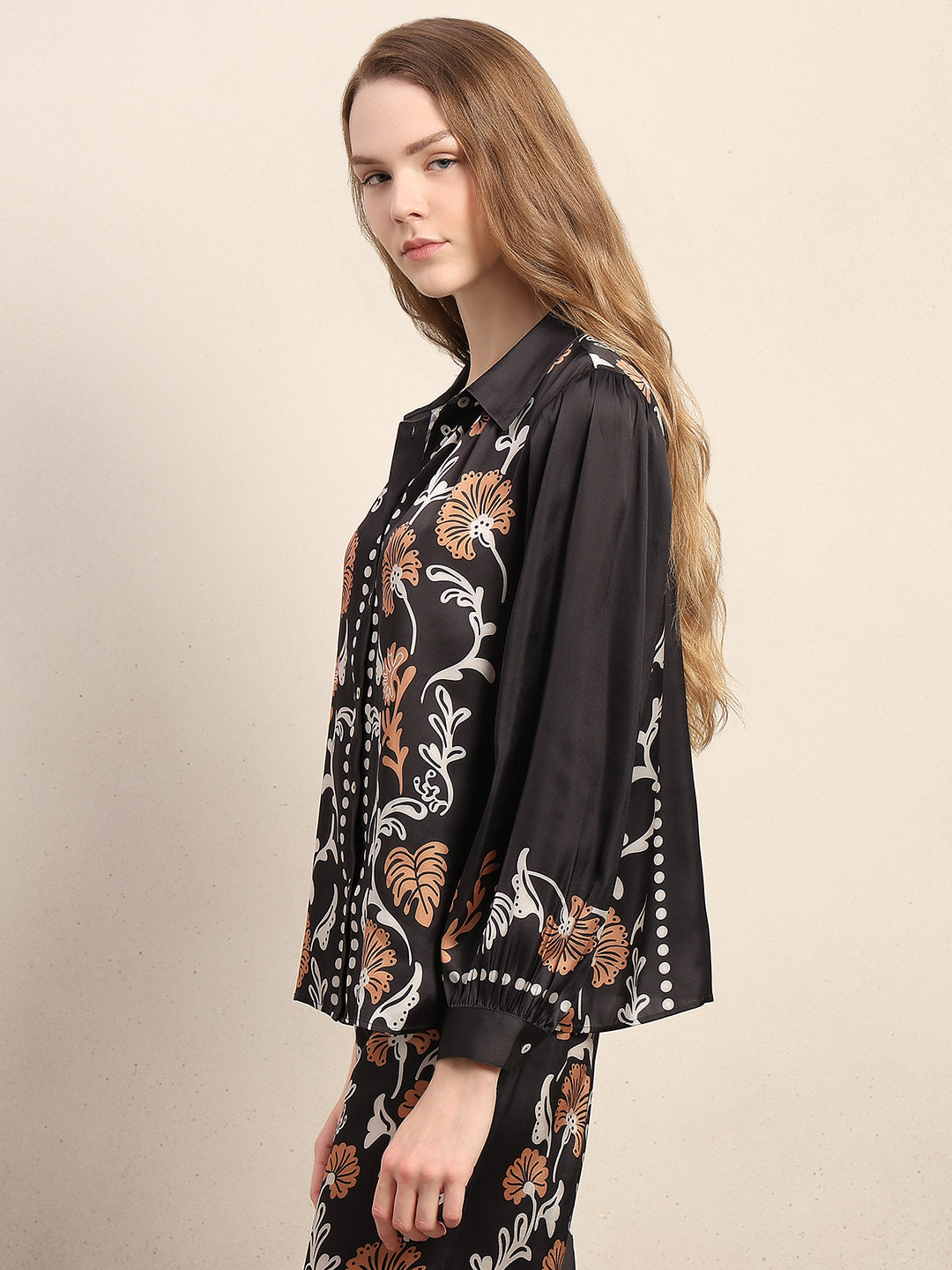 Floral Print Button Up Shirt