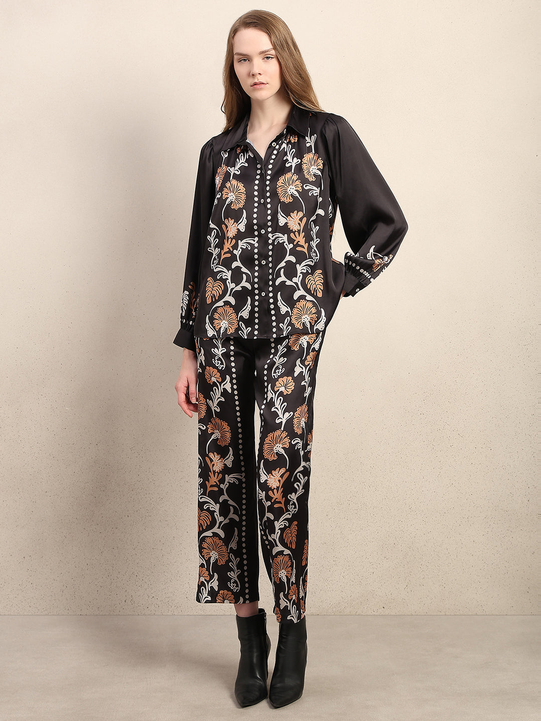 Floral Print Button Up Shirt