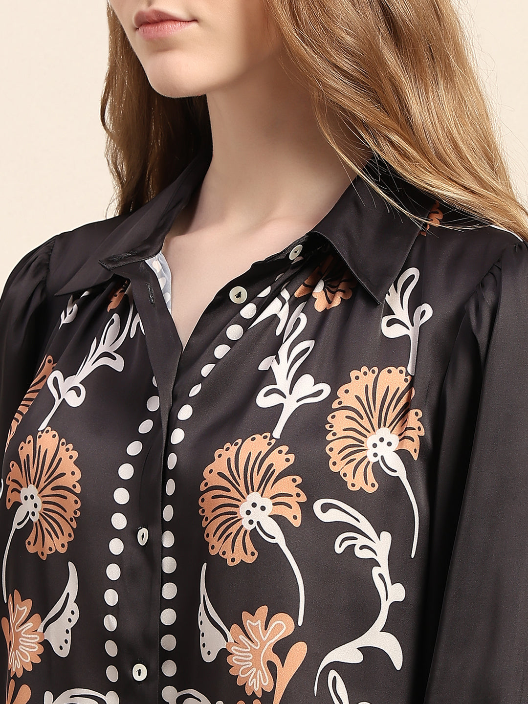 Floral Print Button Up Shirt