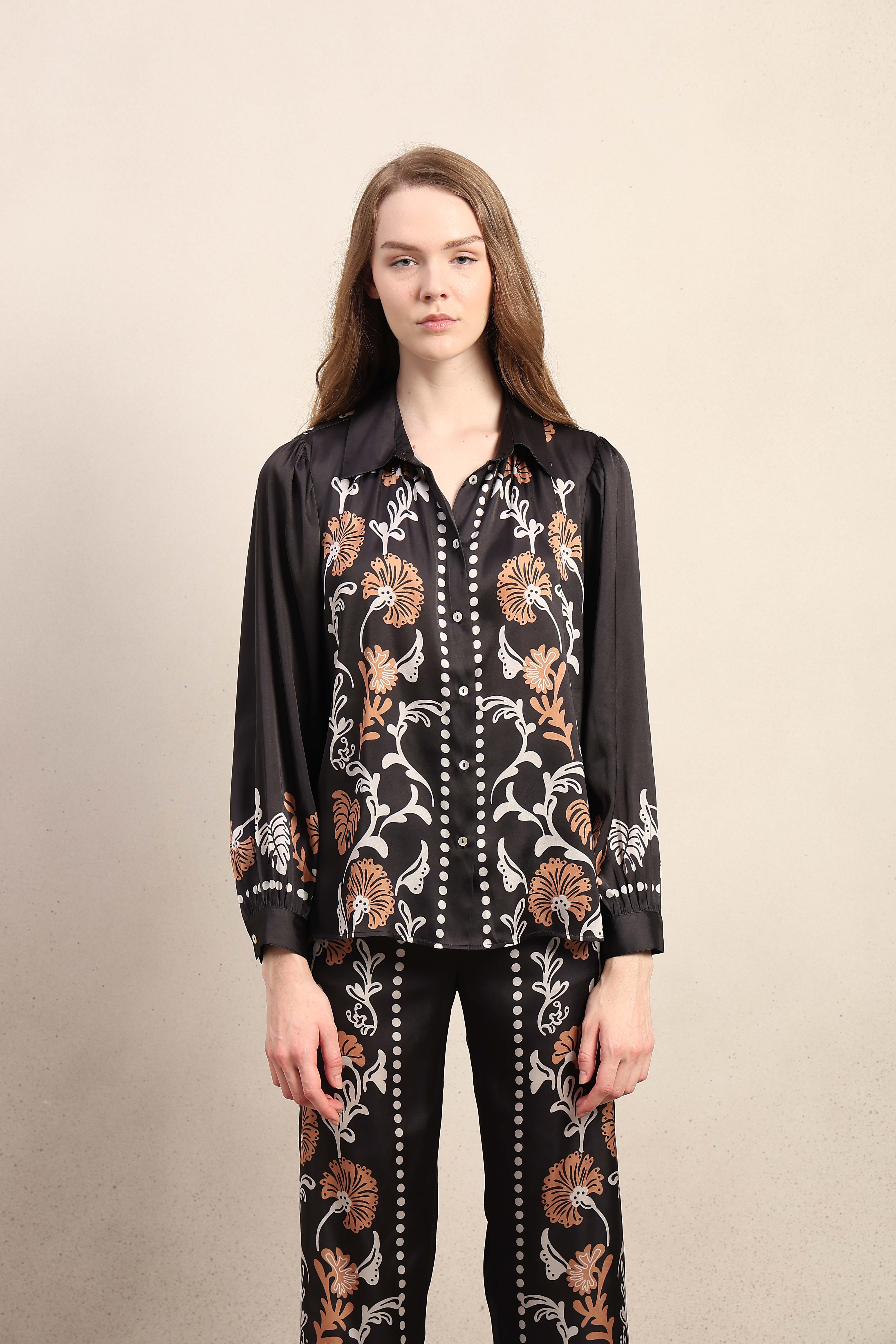 Floral Print Button Up Shirt