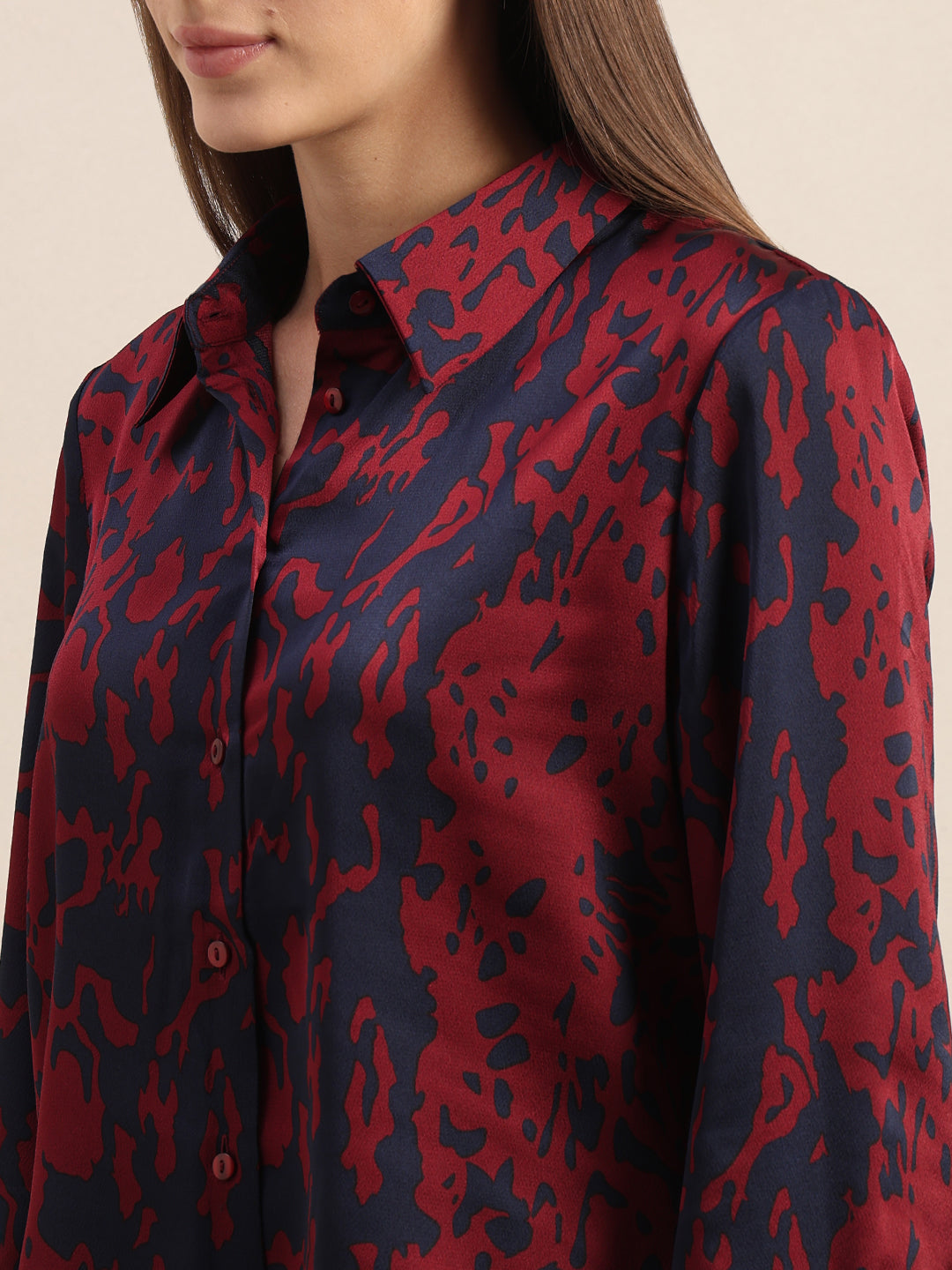 Red Printed Shirt
