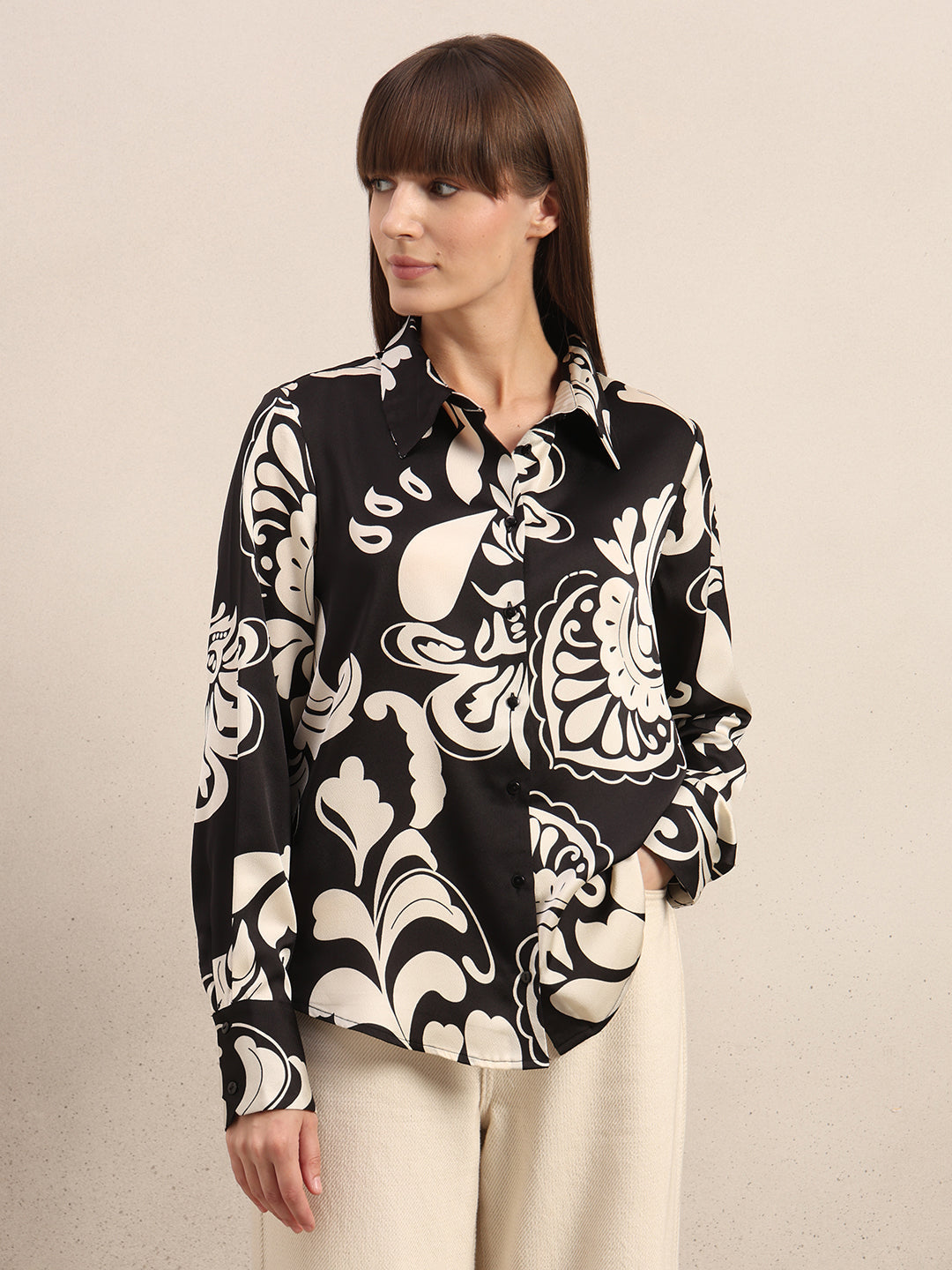 Black Printed Shirt