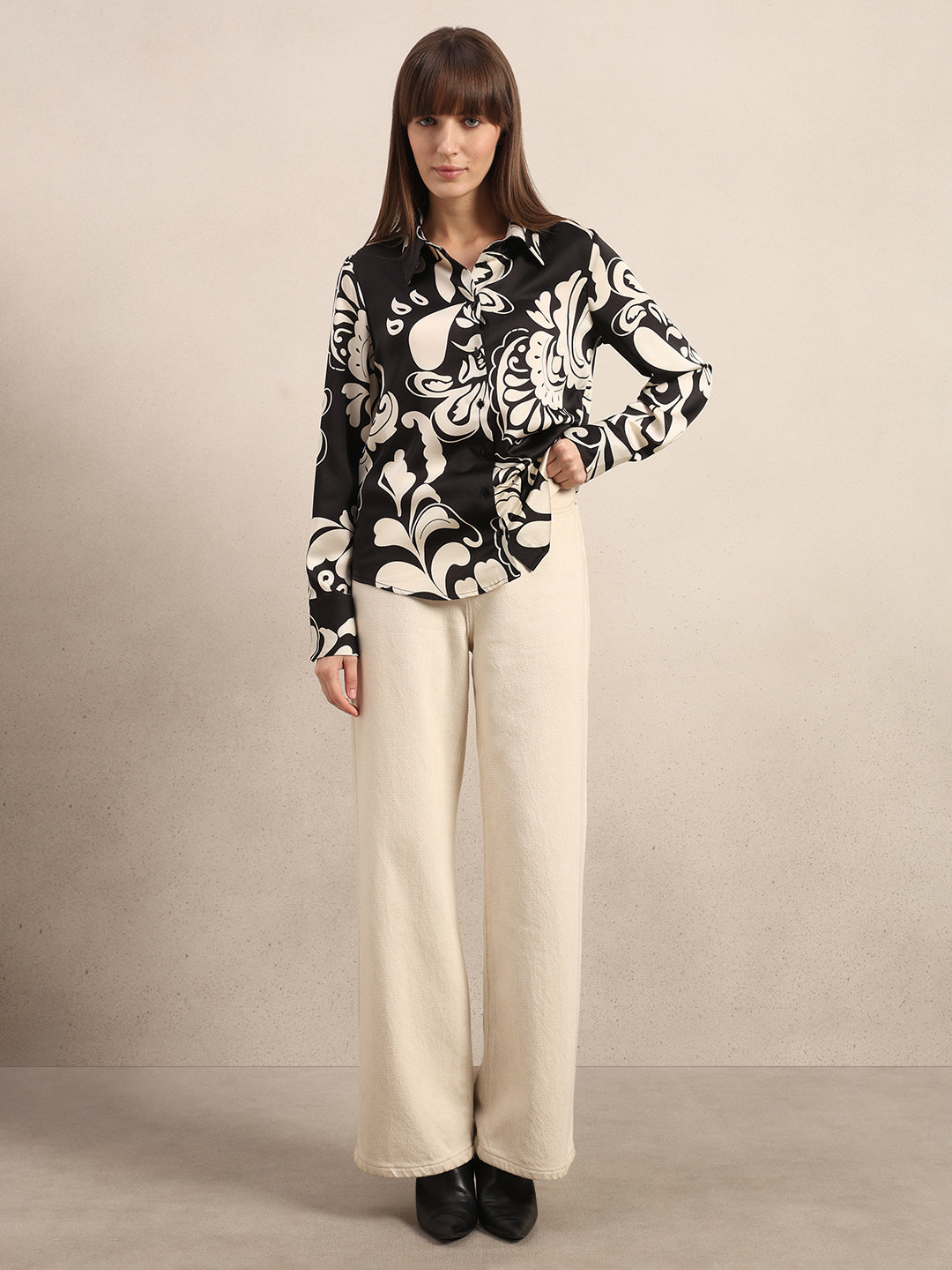 Black Printed Shirt