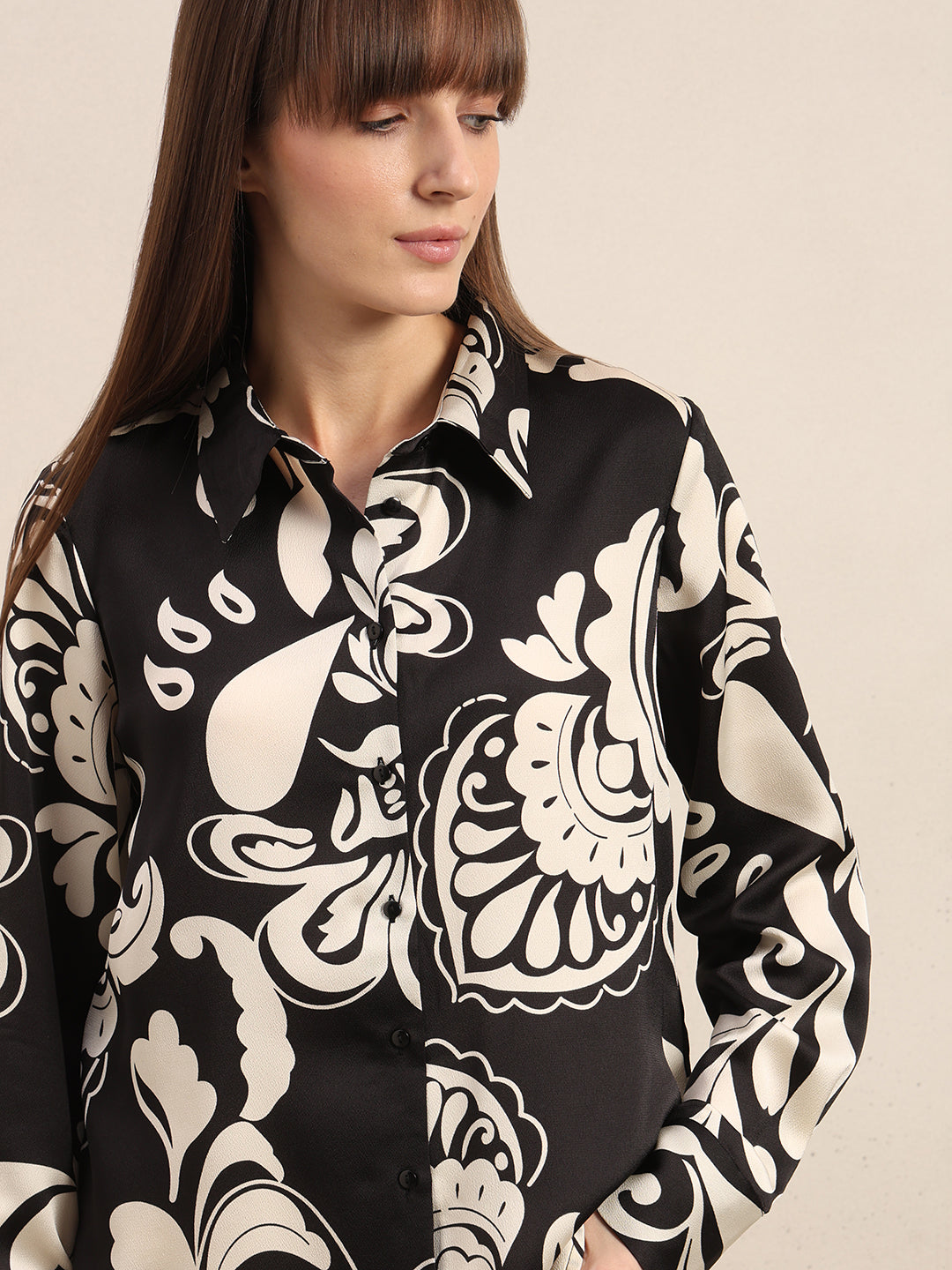 Black Printed Shirt