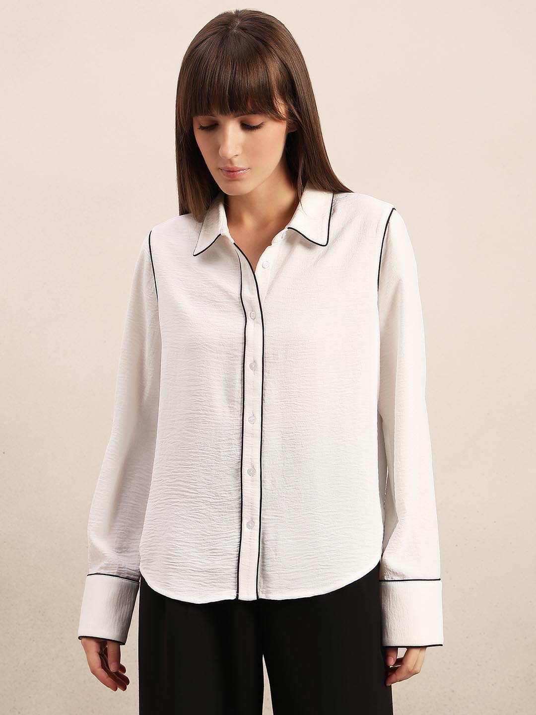 White Textured Shirt