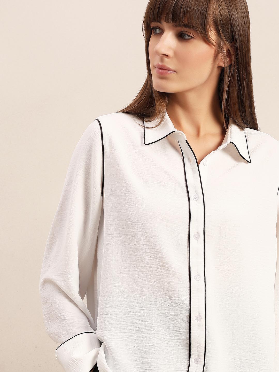 White Textured Shirt