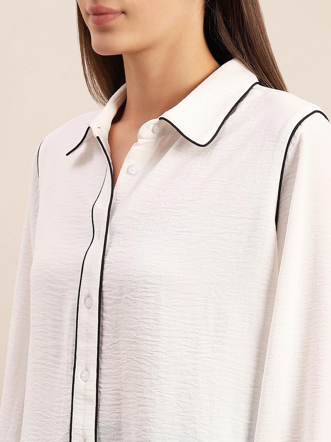 White Textured Shirt