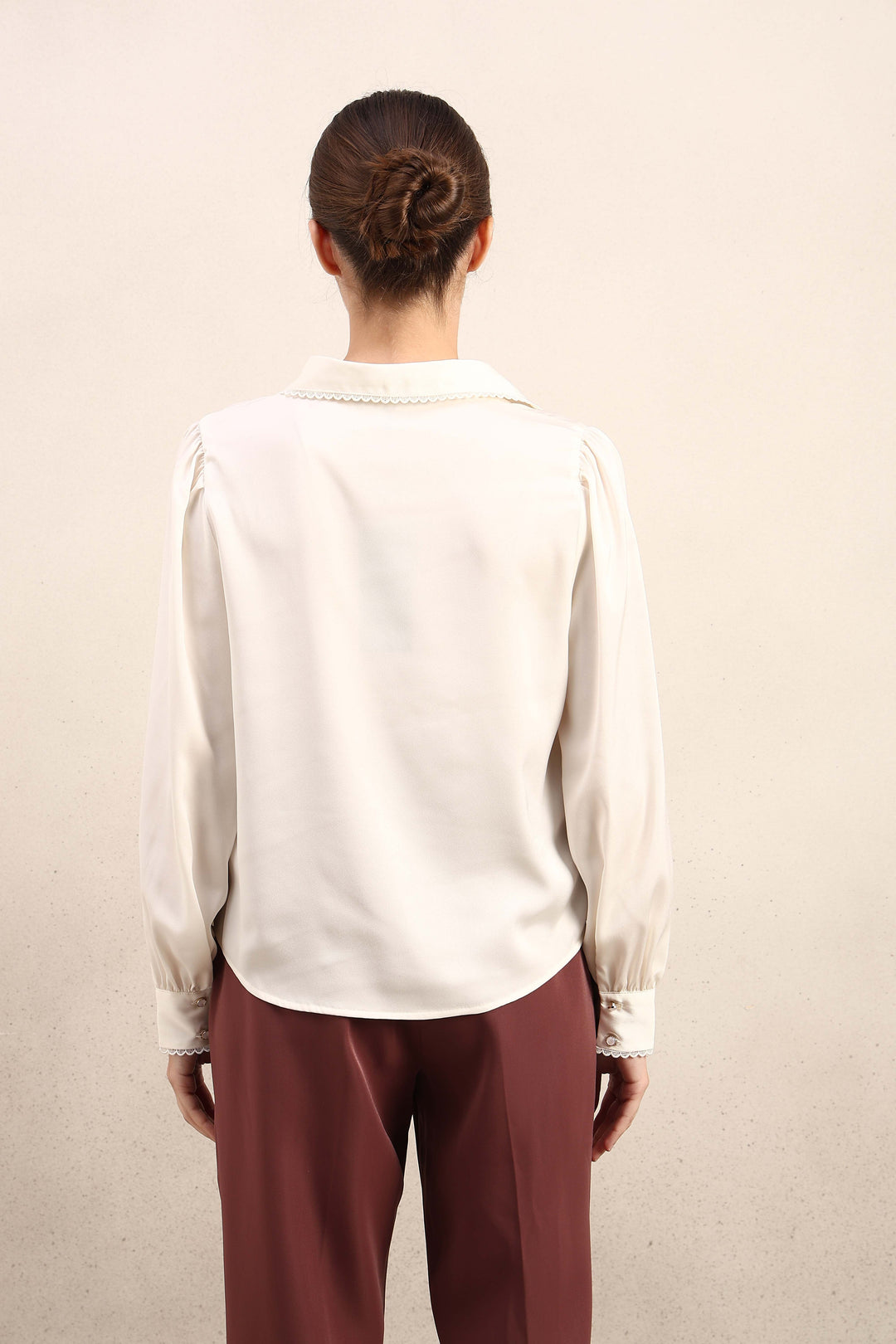 Ivory Cuff Sleeves Shirt