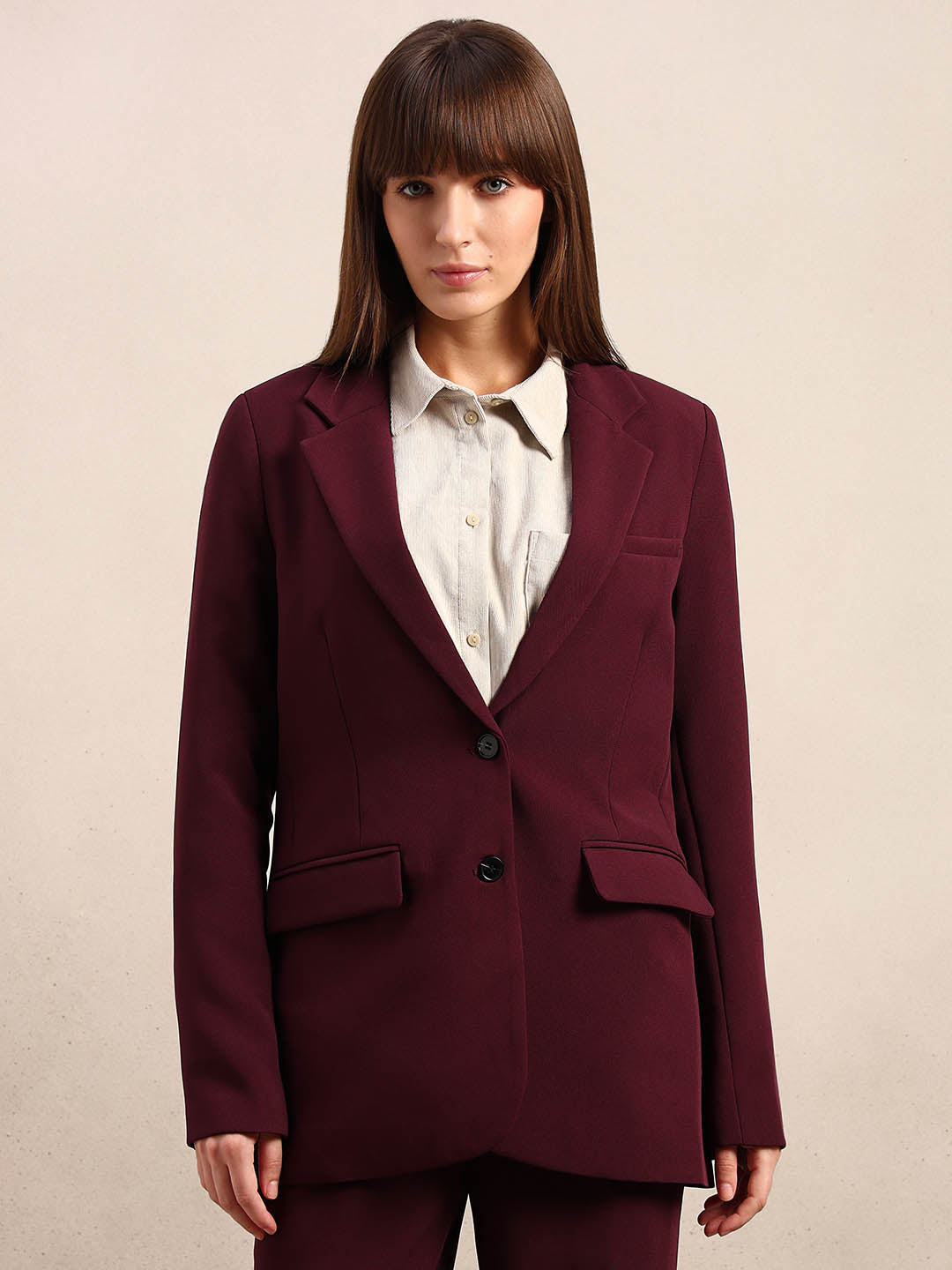 Maroon Tailored Blazer