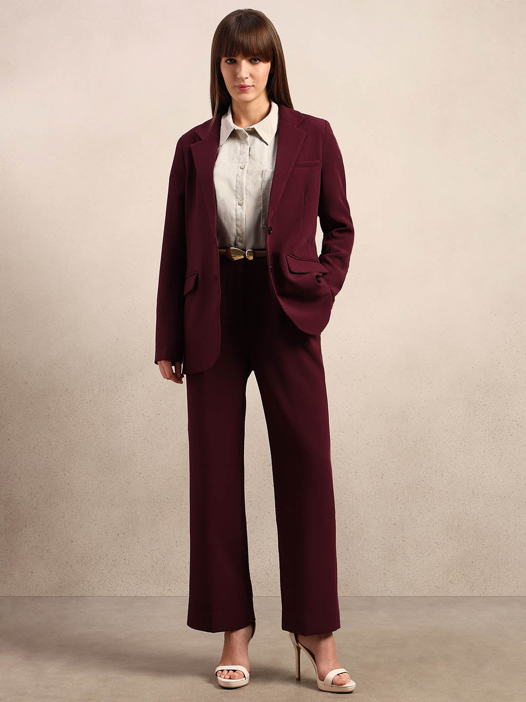 Maroon Tailored Blazer