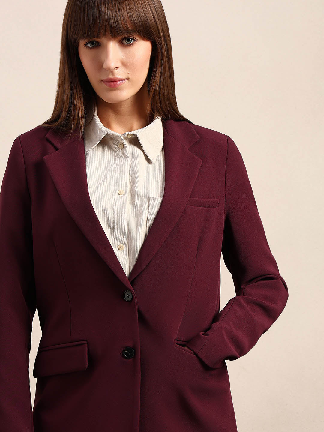 Maroon Tailored Blazer