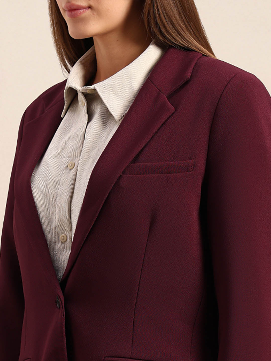 Maroon Tailored Blazer