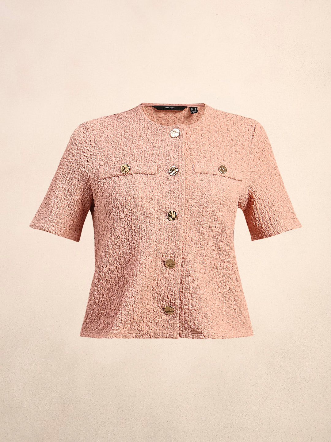 Tweed Buttoned Top