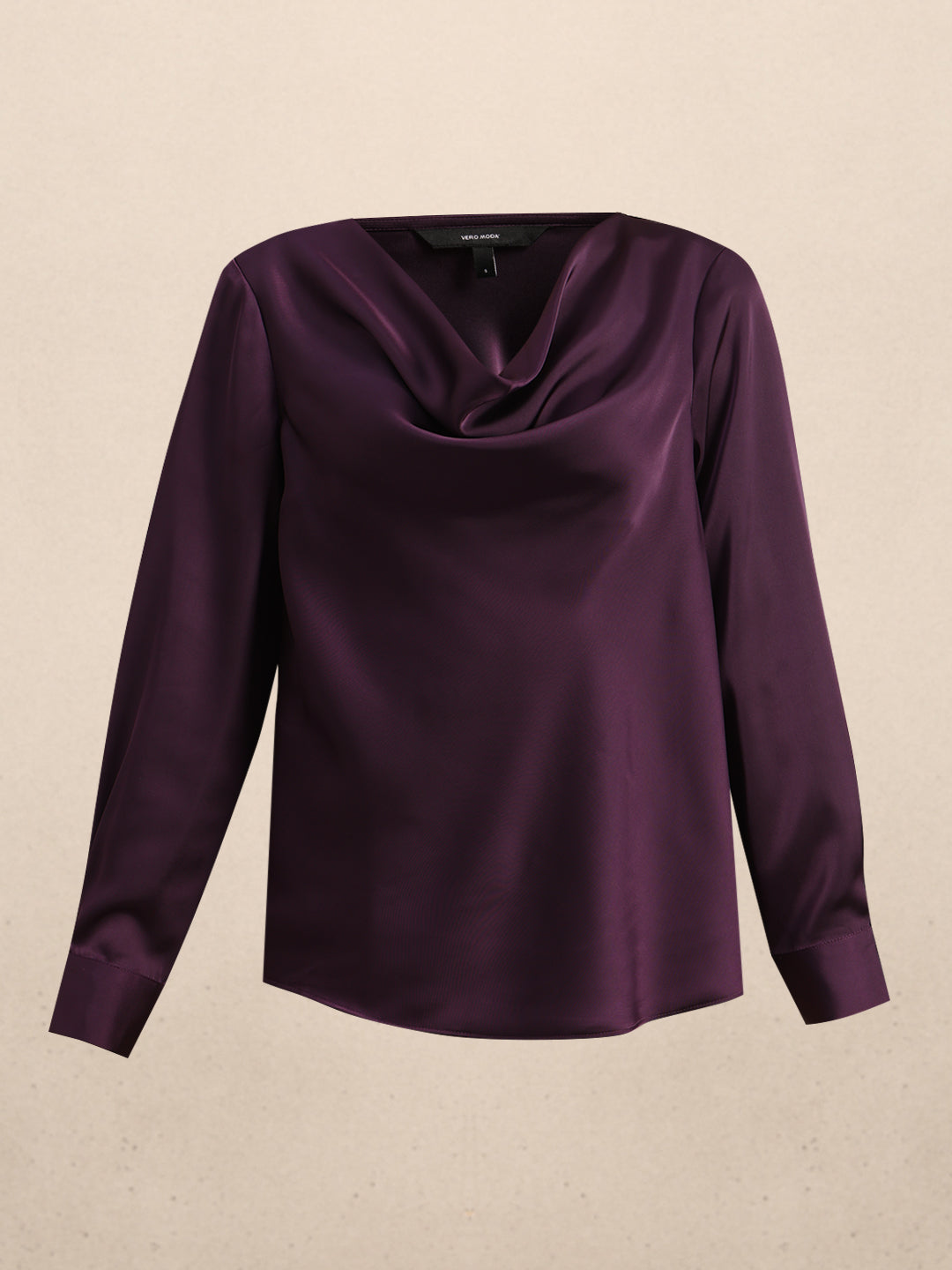 Deep Purple Cowl Neck Top
