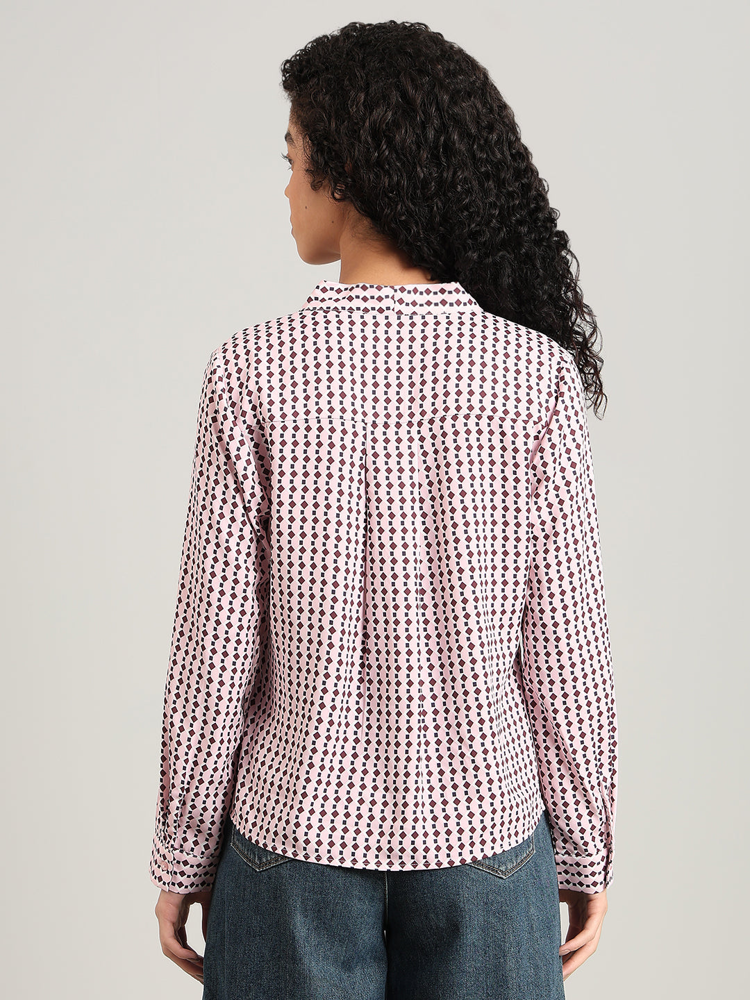 Printed V-Neck Top